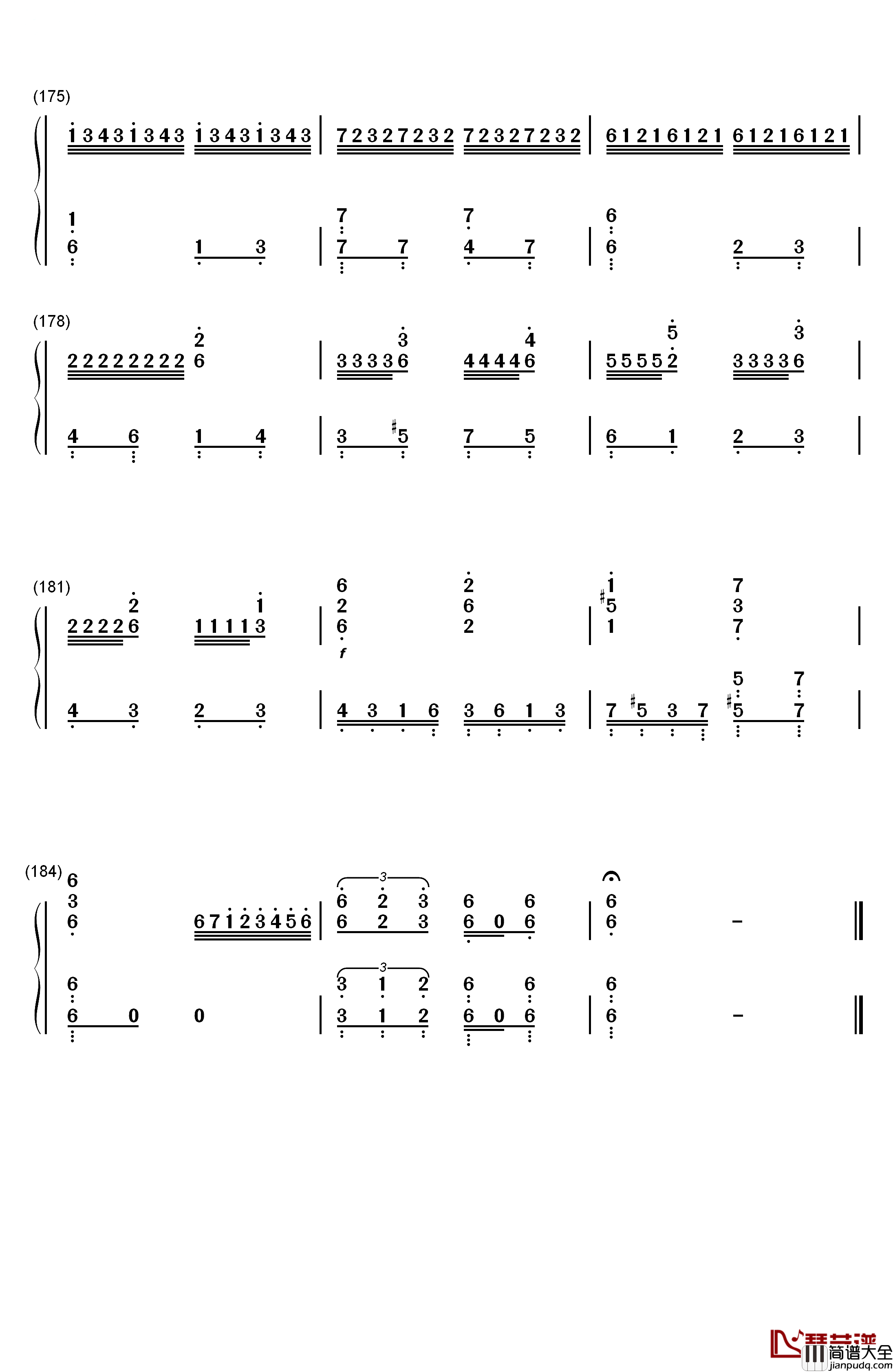 セツナドライブ钢琴简谱_数字双手_IA