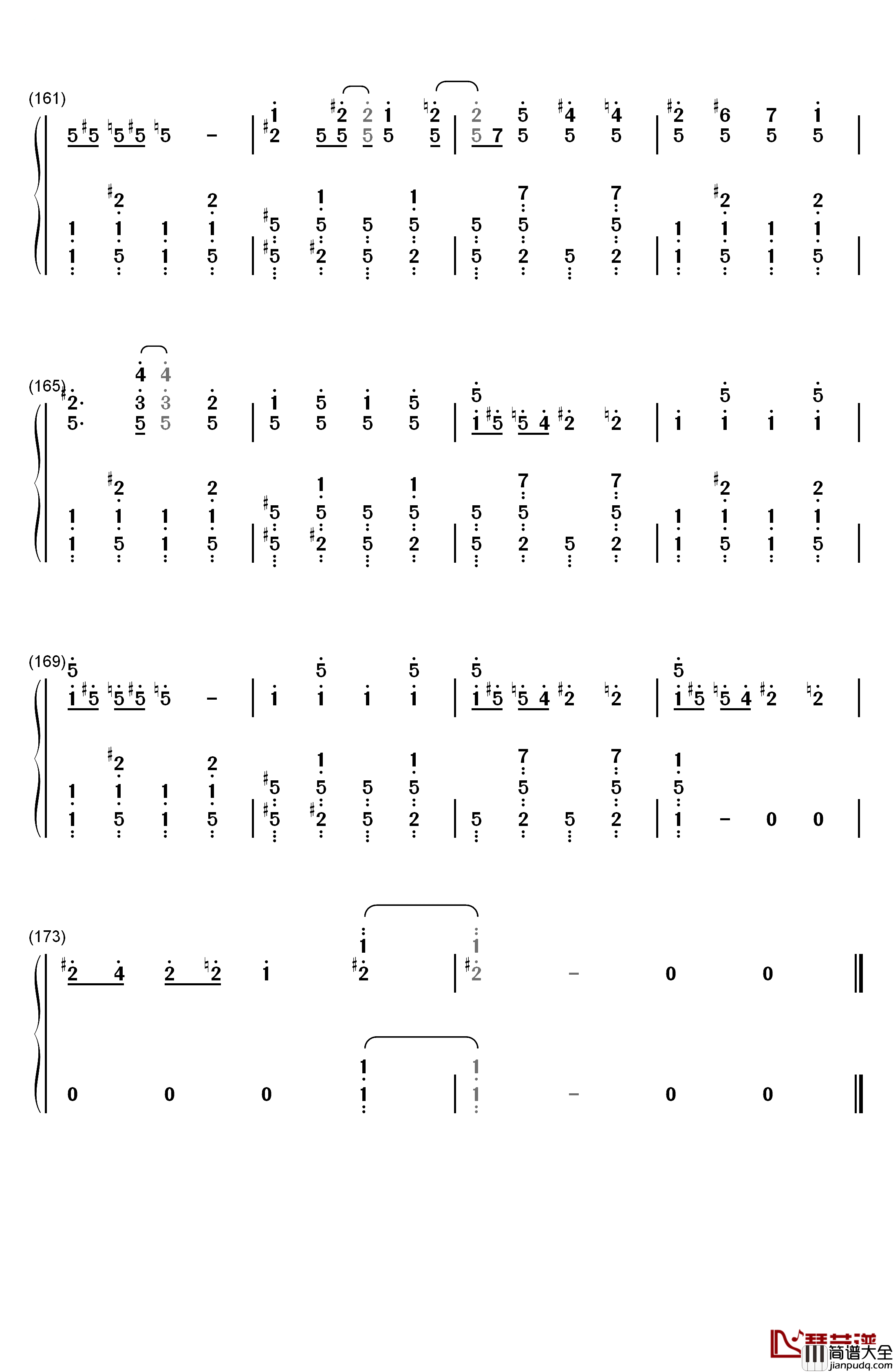 マトリョシカ钢琴简谱_数字双手_触手猴