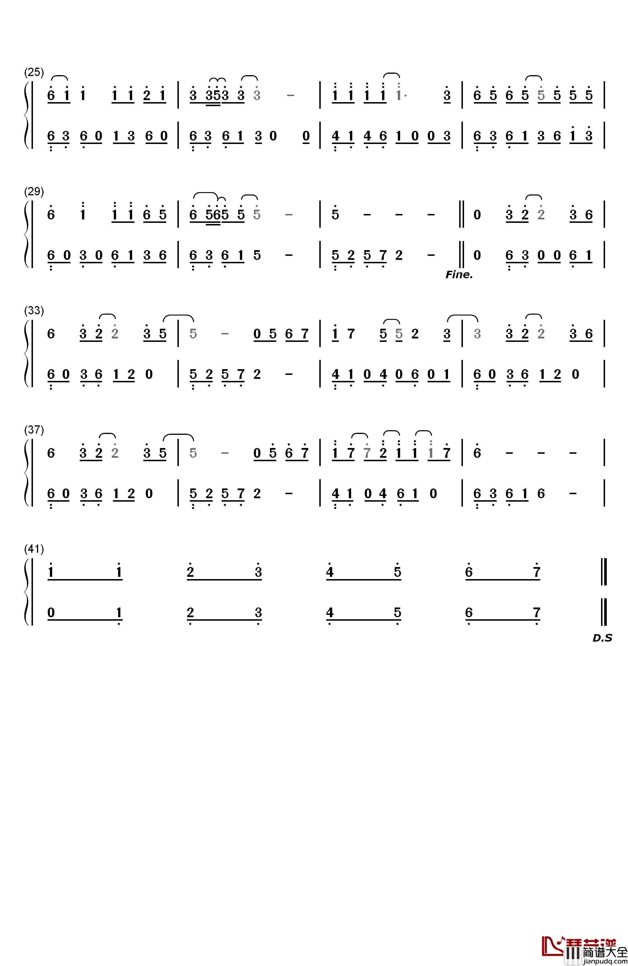 特别的爱给特别的你钢琴简谱_数字双手_伍思凯
