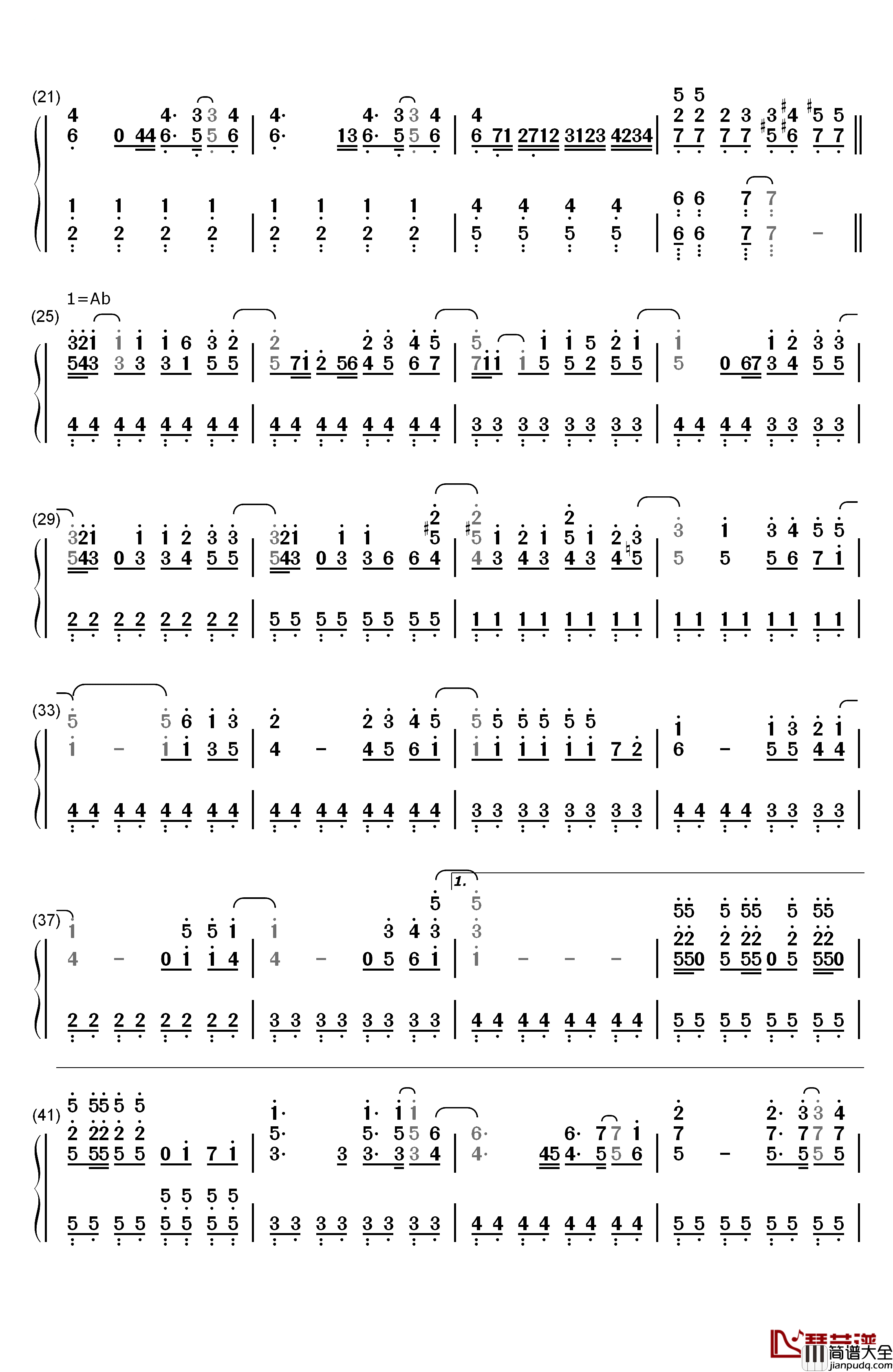 好日子钢琴简谱_数字双手_李知恩(IU)