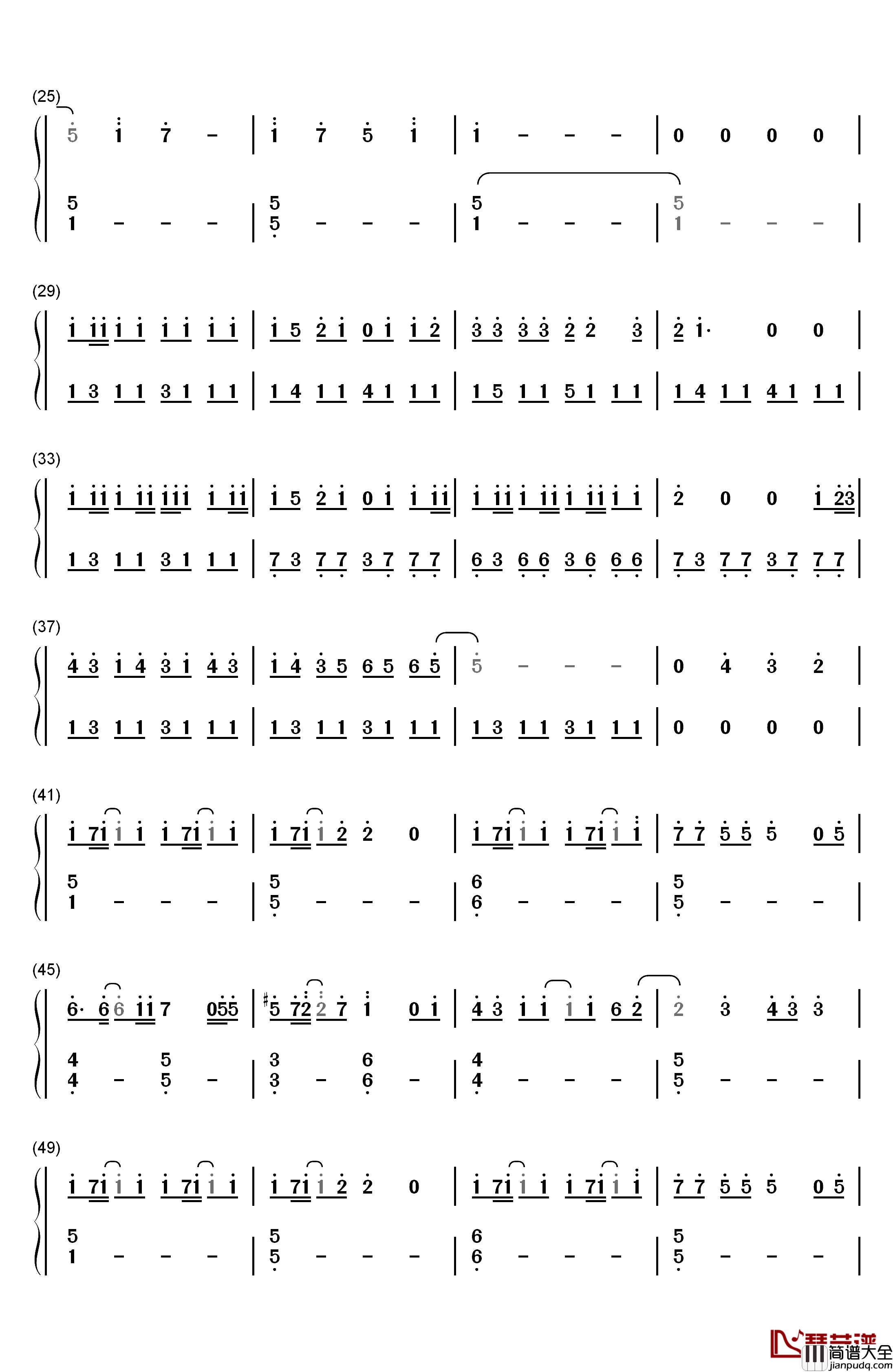 シンクロニシティ钢琴简谱_数字双手_乃木坂46