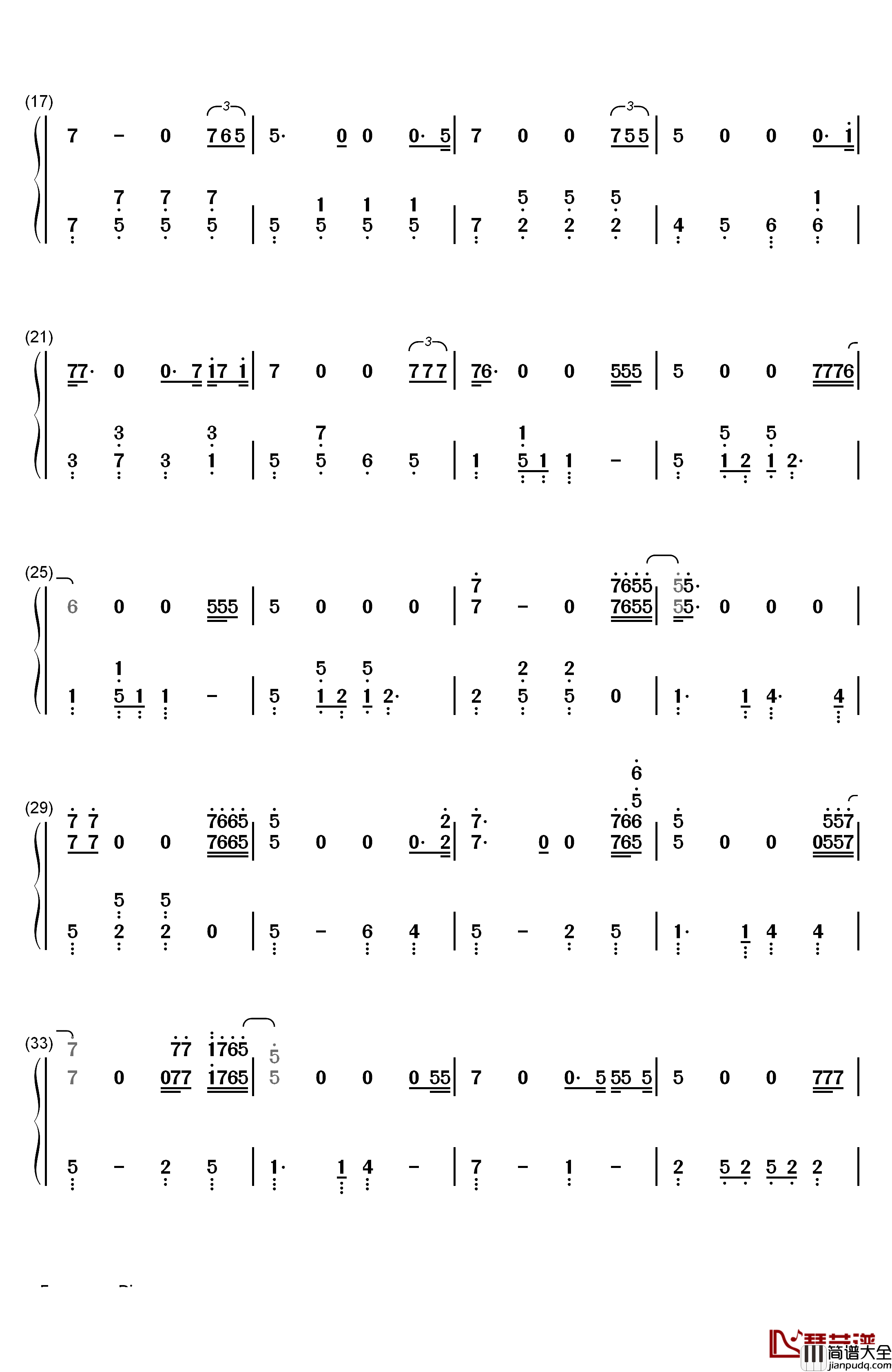 Heroes钢琴简谱_数字双手_Scala_Kolacny_Brothers