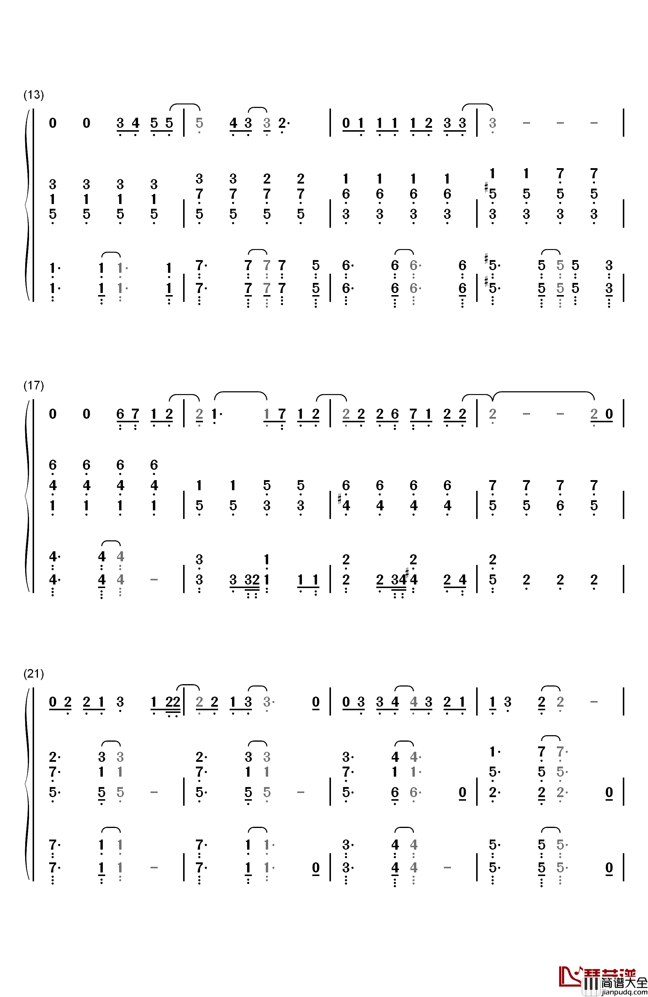 25_Minutes钢琴简谱_数字双手_Michael_Learns_To_Rock