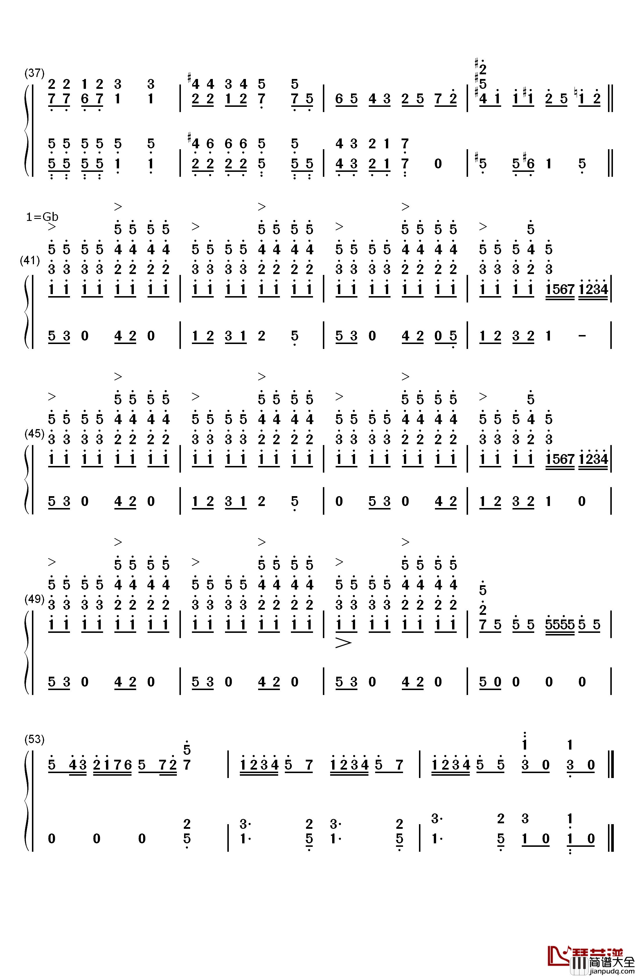 圣诞旋律钢琴简谱_数字双手_Tim_Janis