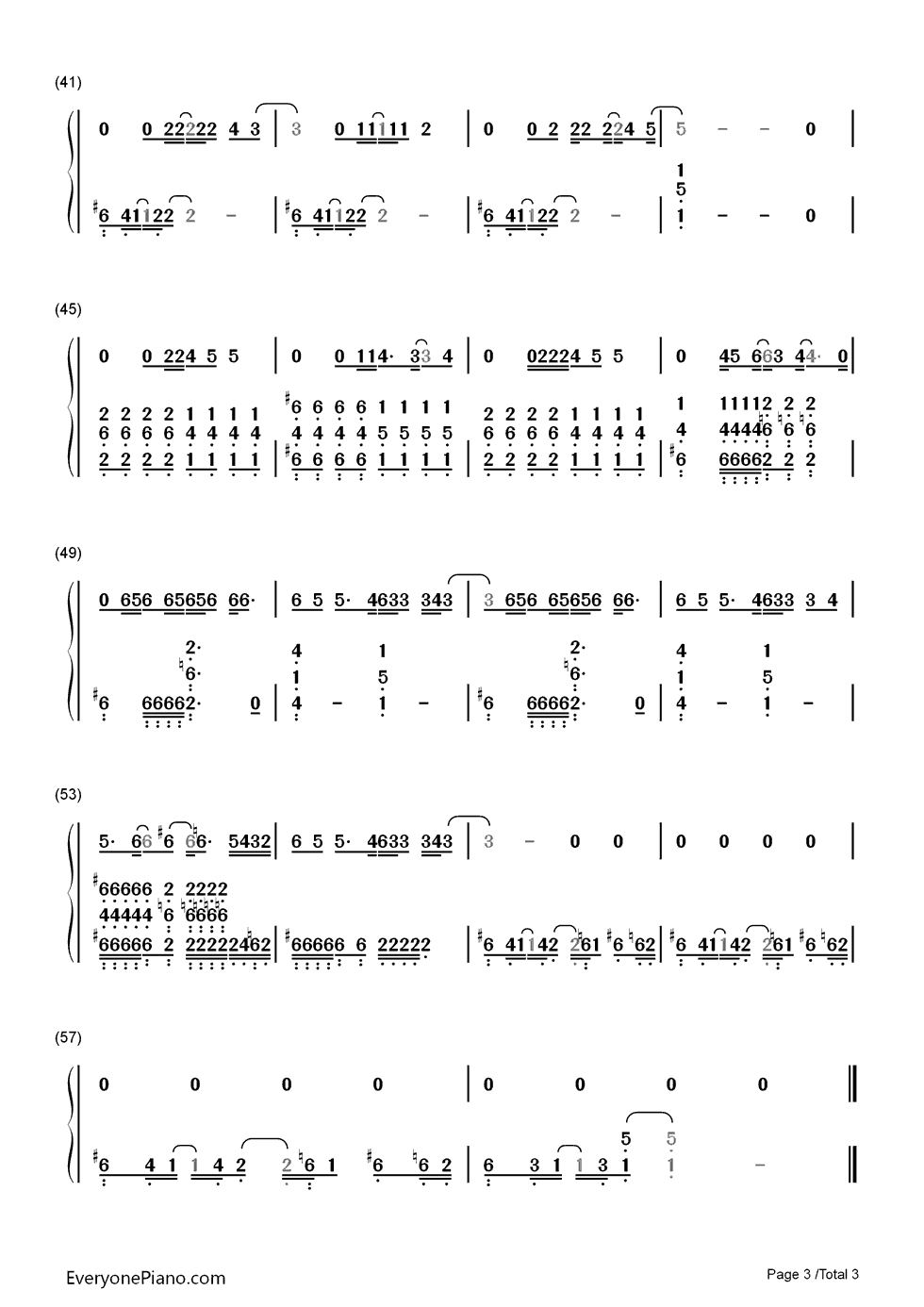 Never_Too_Late钢琴简谱_数字双手_Three_Days_Grace