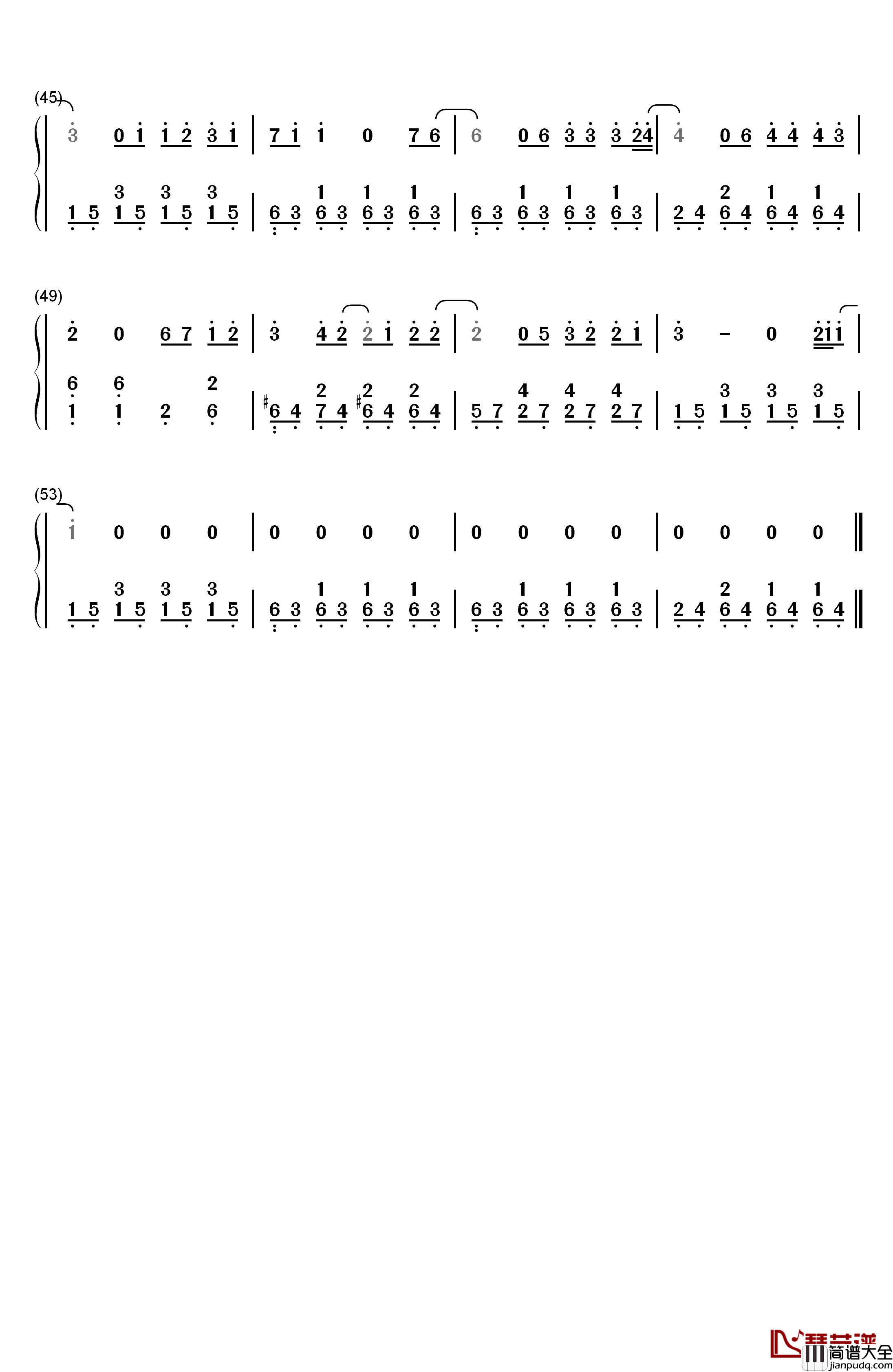 像中枪一样钢琴简谱_数字双手_白智英