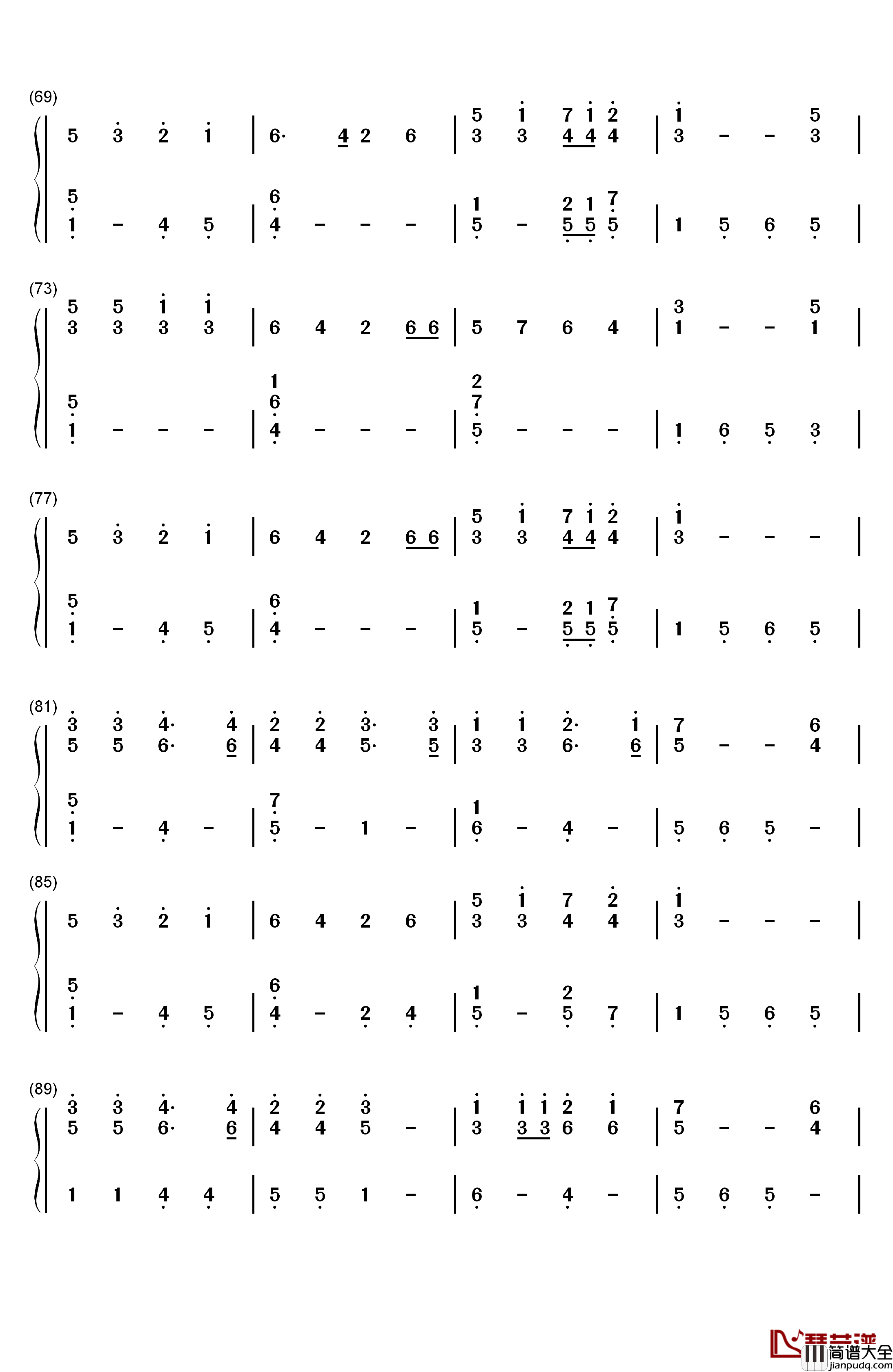 Mary's_Boy_Child钢琴简谱_数字双手_Jester_Hairston