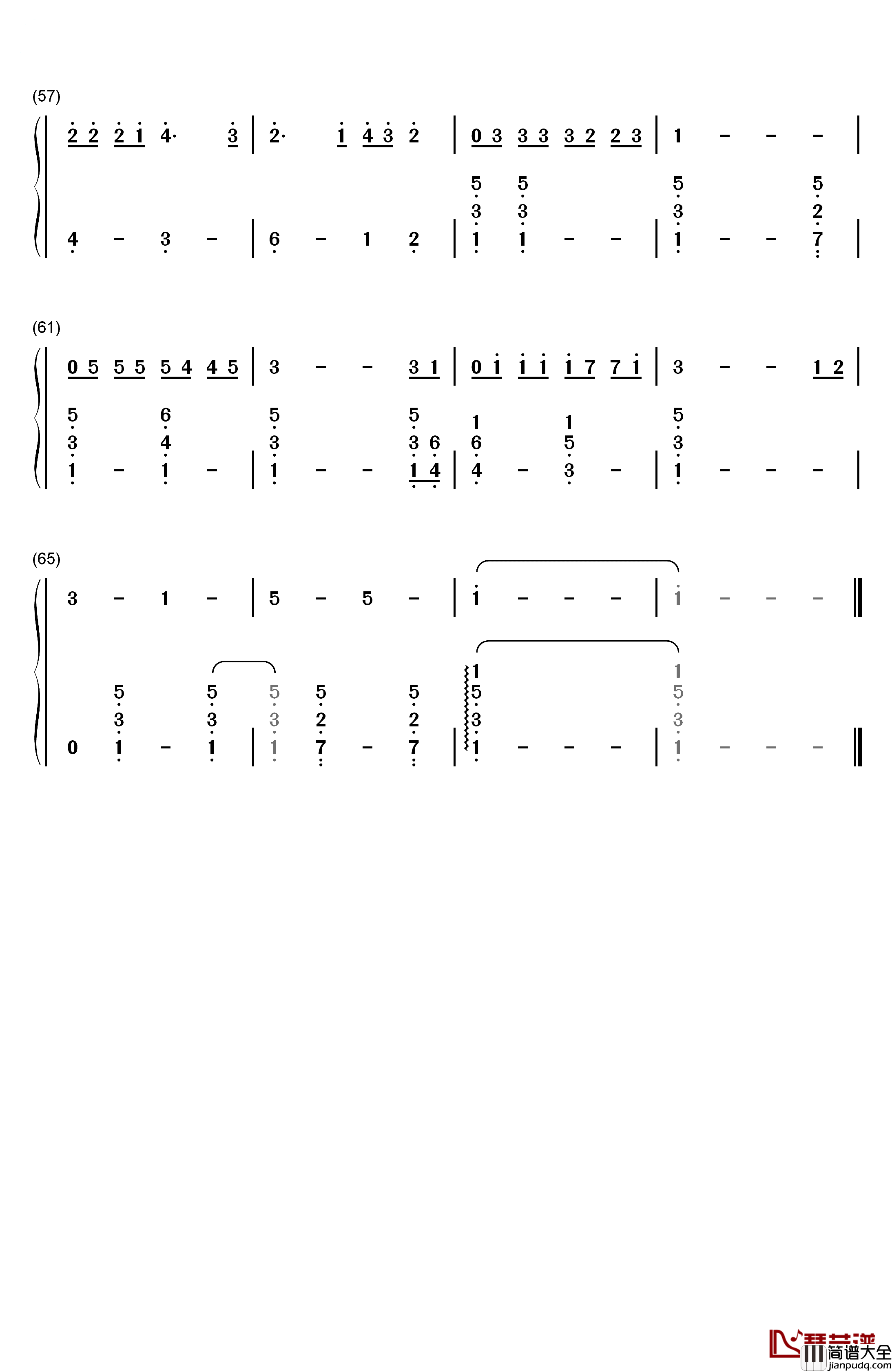 Evermore钢琴简谱_数字双手_Alan_Menken