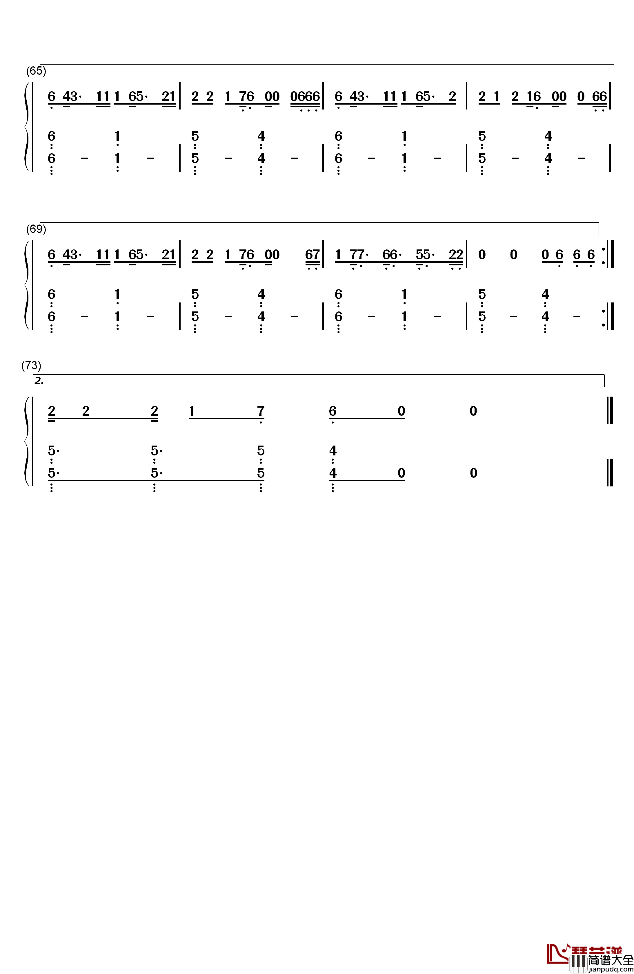 Ciao_Adios钢琴简谱_数字双手_Anne_Marie