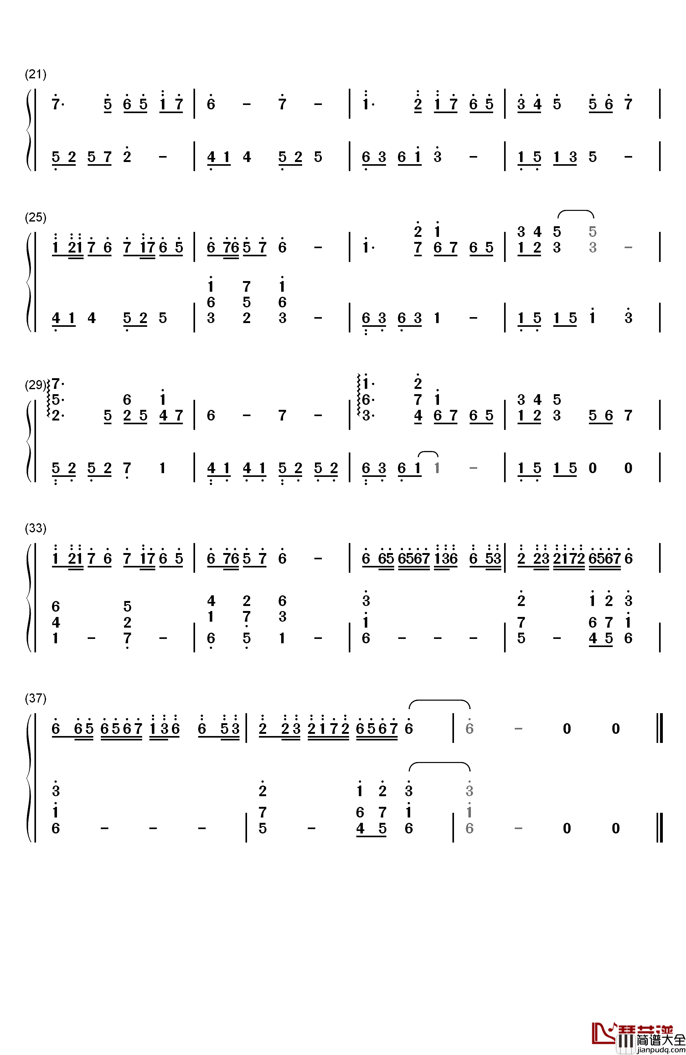 FAIRY_TAIL_メインテーマ钢琴简谱_数字双手_高梨康治