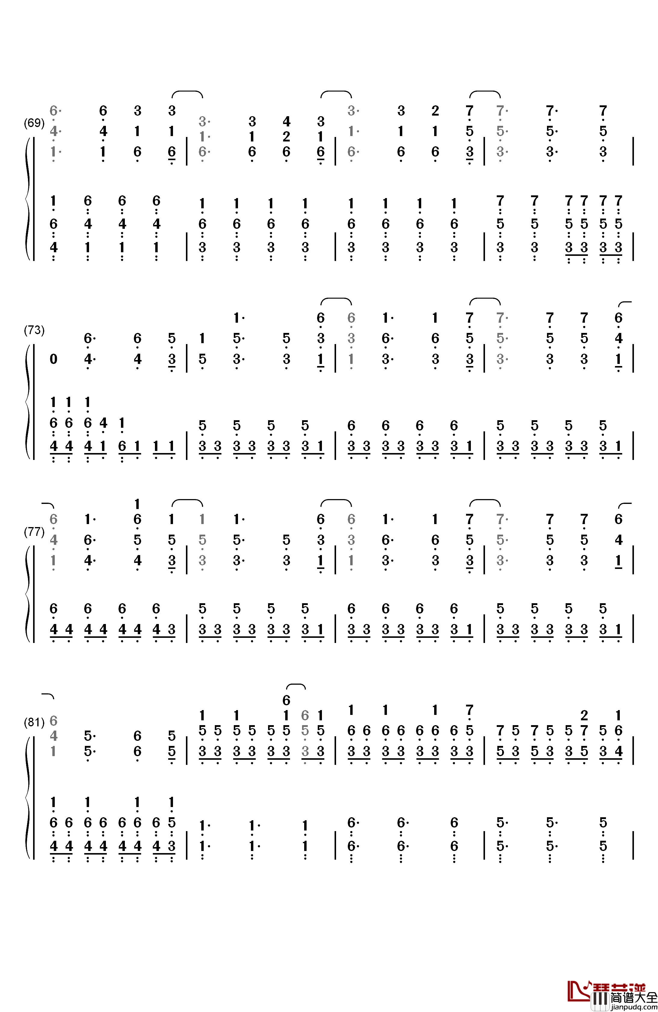 Another_Love钢琴简谱_数字双手_Tom_Odell