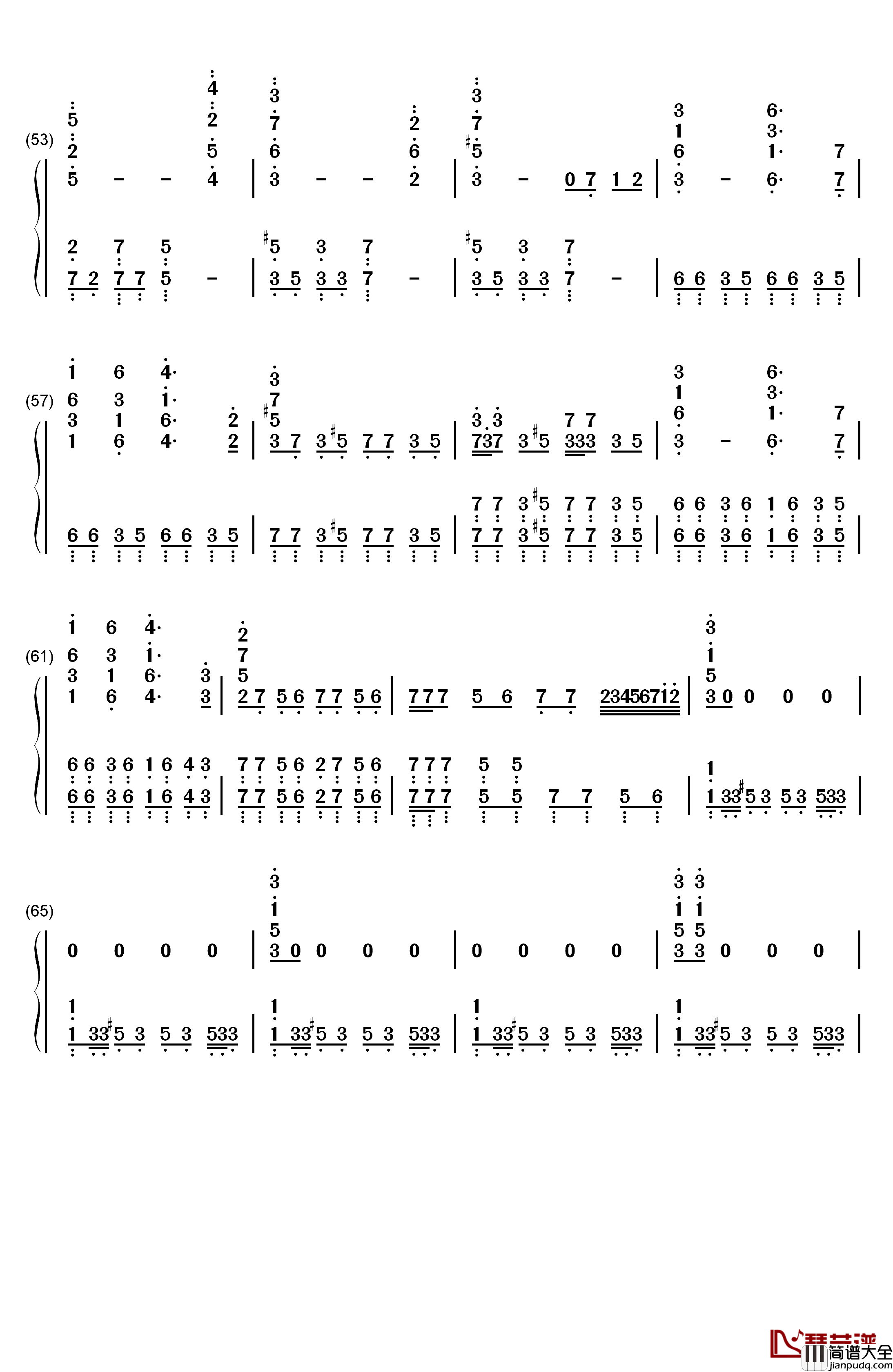 云宫迅音钢琴简谱_数字双手_许镜清