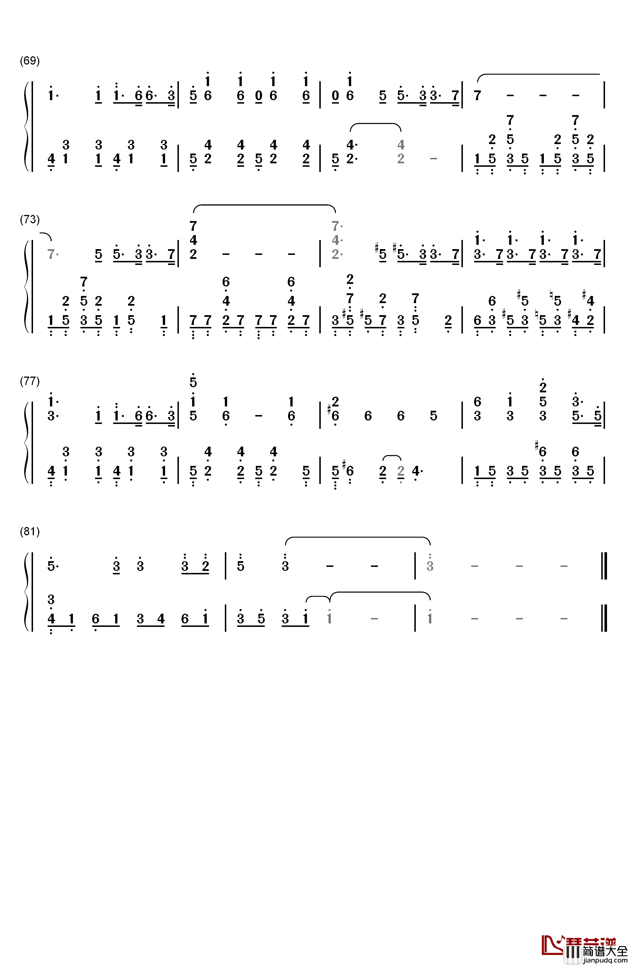 Your_Autumn_Scene钢琴简谱_数字双手_李闰珉