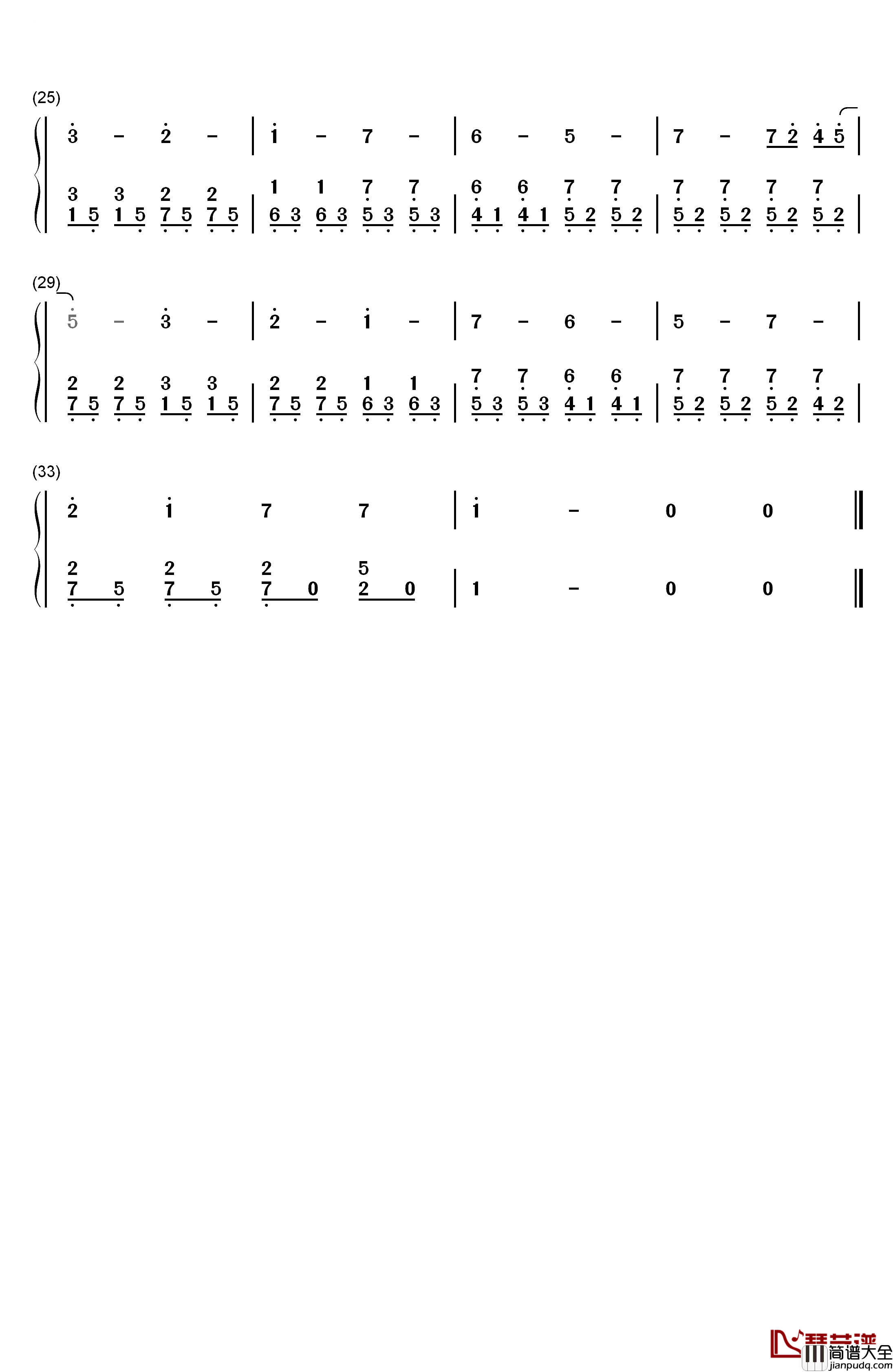 宫崎骏のTOTORO钢琴简谱_数字双手_未知