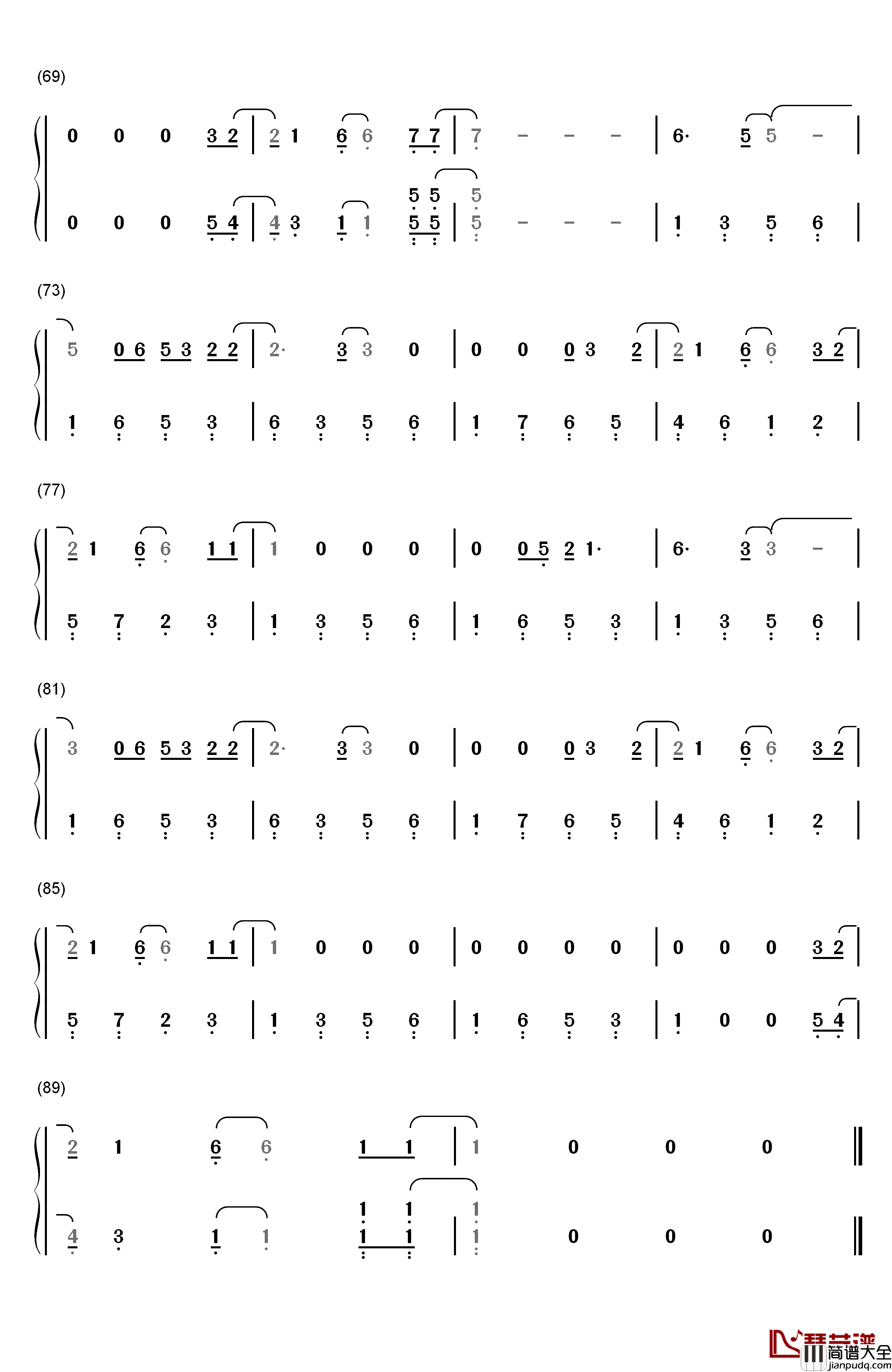 Dance_With_Me_Tonight钢琴简谱_数字双手_Olly_Murs