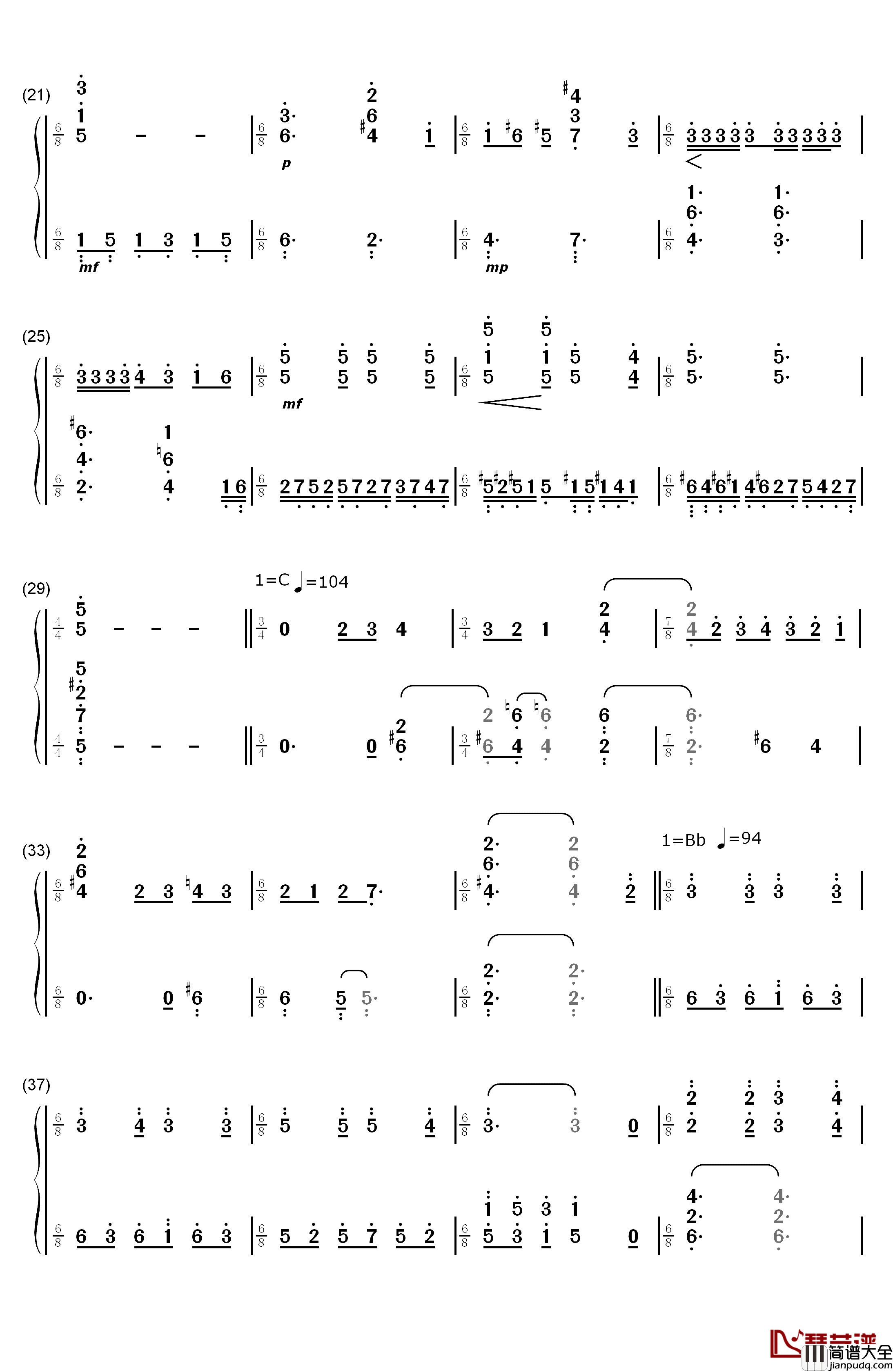 Victor's_Piano_Solo钢琴简谱_数字双手_Danny_Elfman