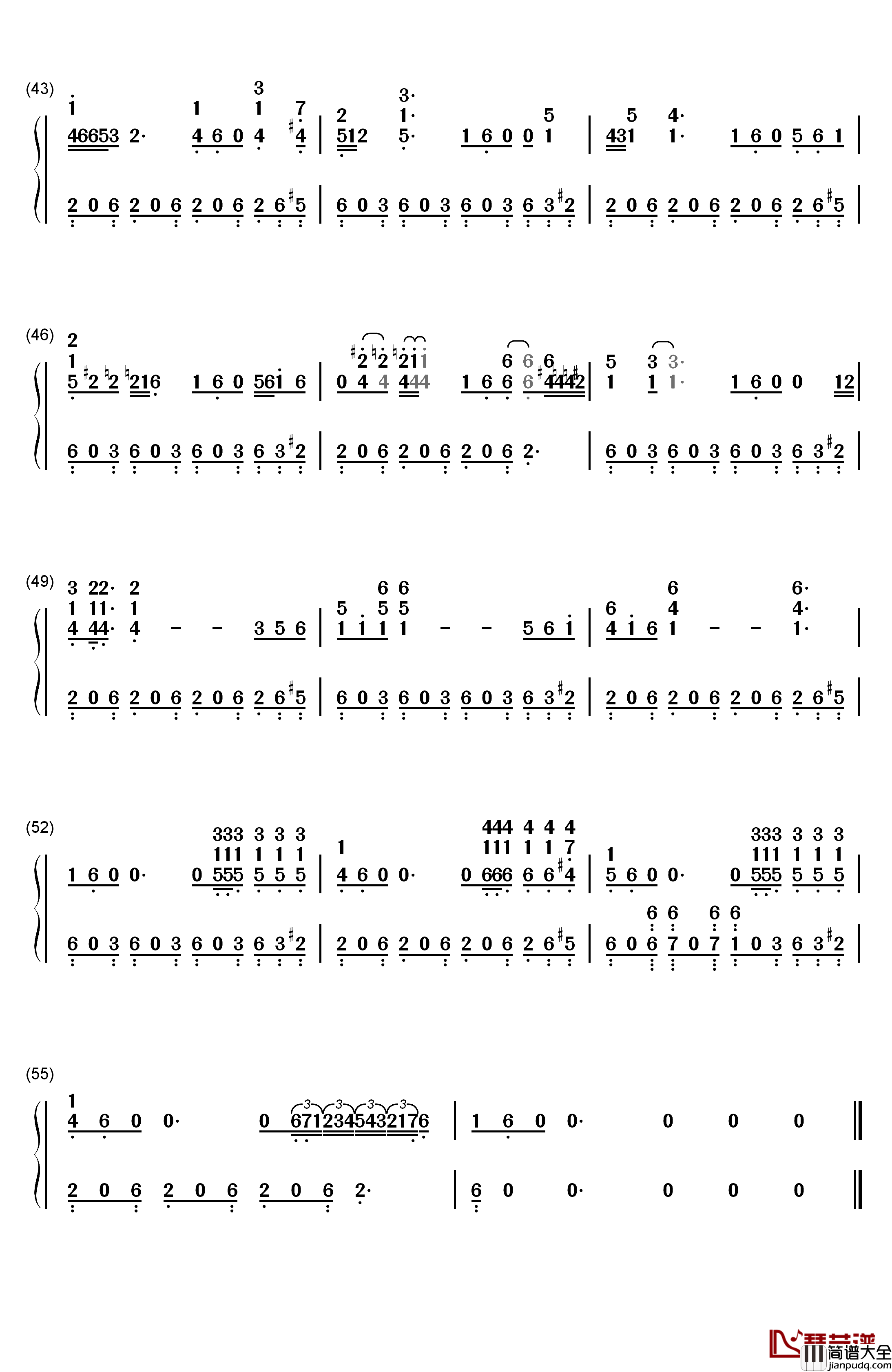 Wake_Up钢琴简谱_数字双手_Alicia_Keys