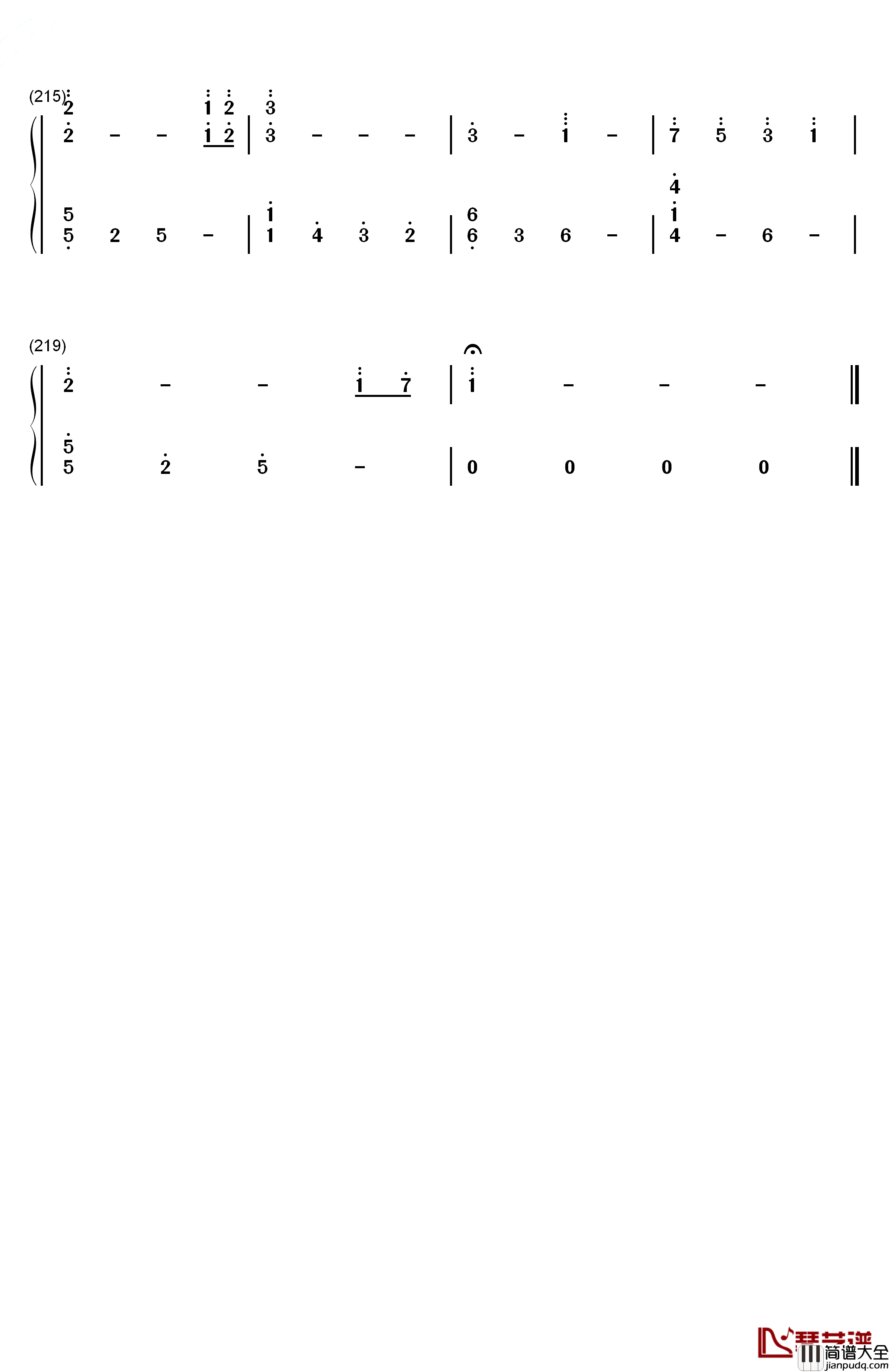 終わりの世界から钢琴简谱_数字双手_麻枝准__やなぎなぎ