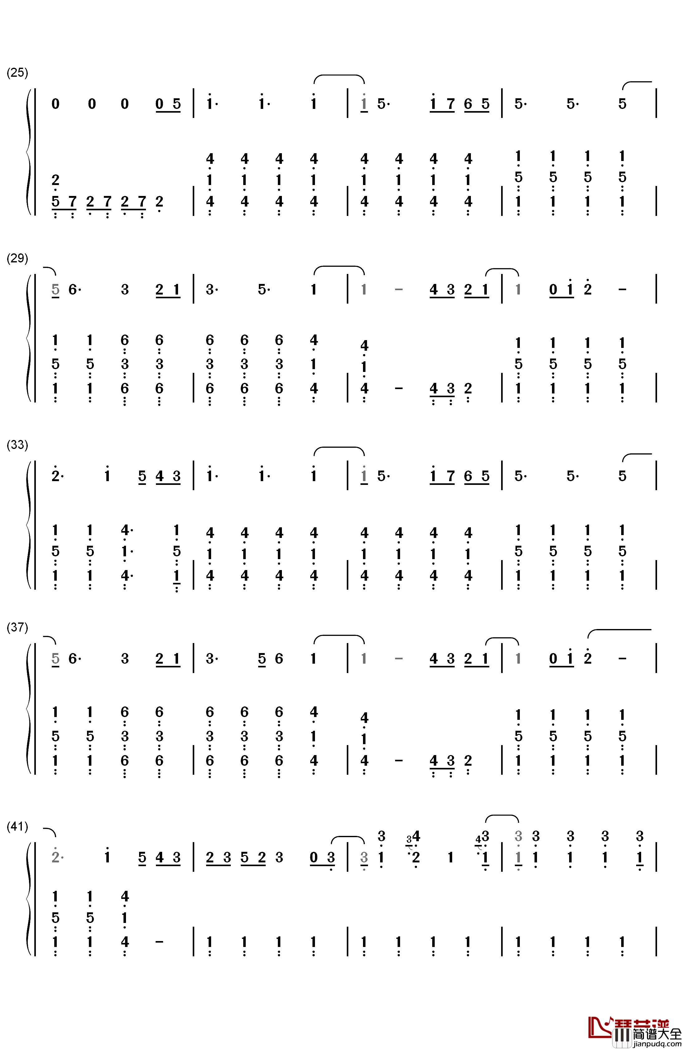 Fool's_Gold钢琴简谱_数字双手_One_Direction