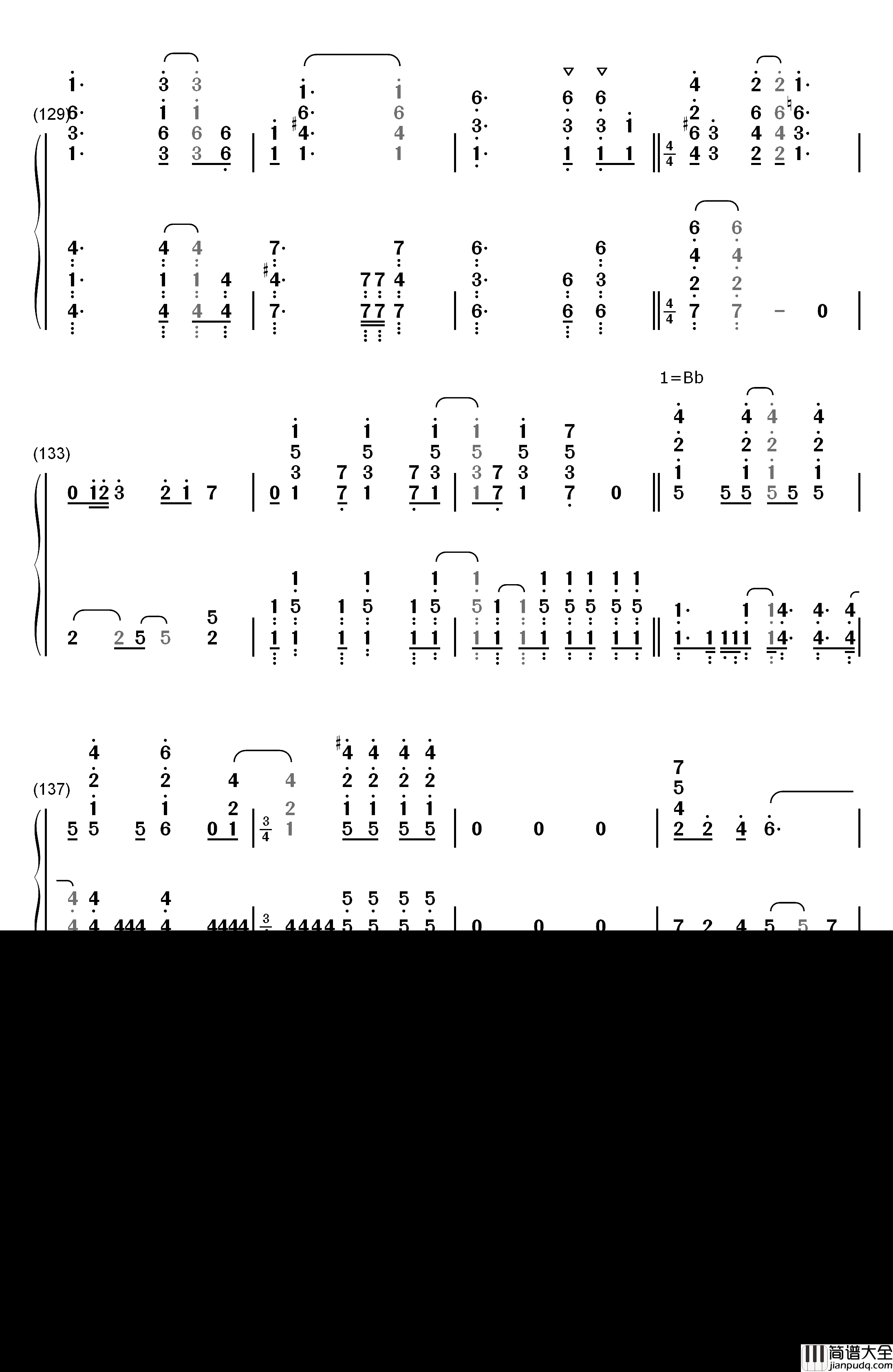 Lamp钢琴简谱_数字双手_Cö_shu_Nie