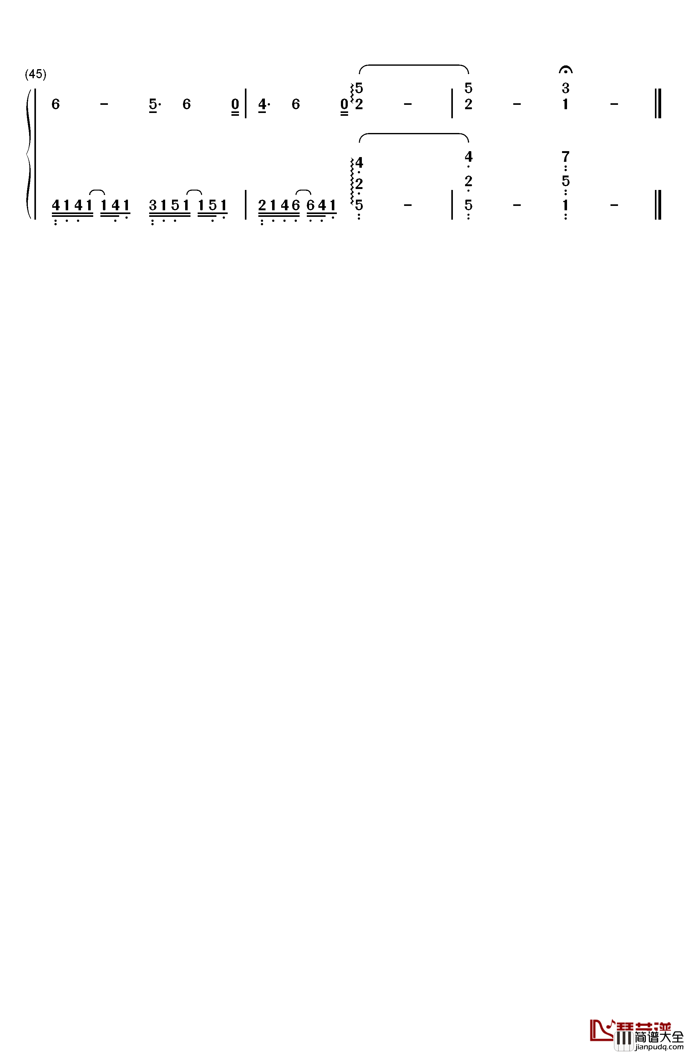 双子钢琴简谱_数字双手_徐秉龙