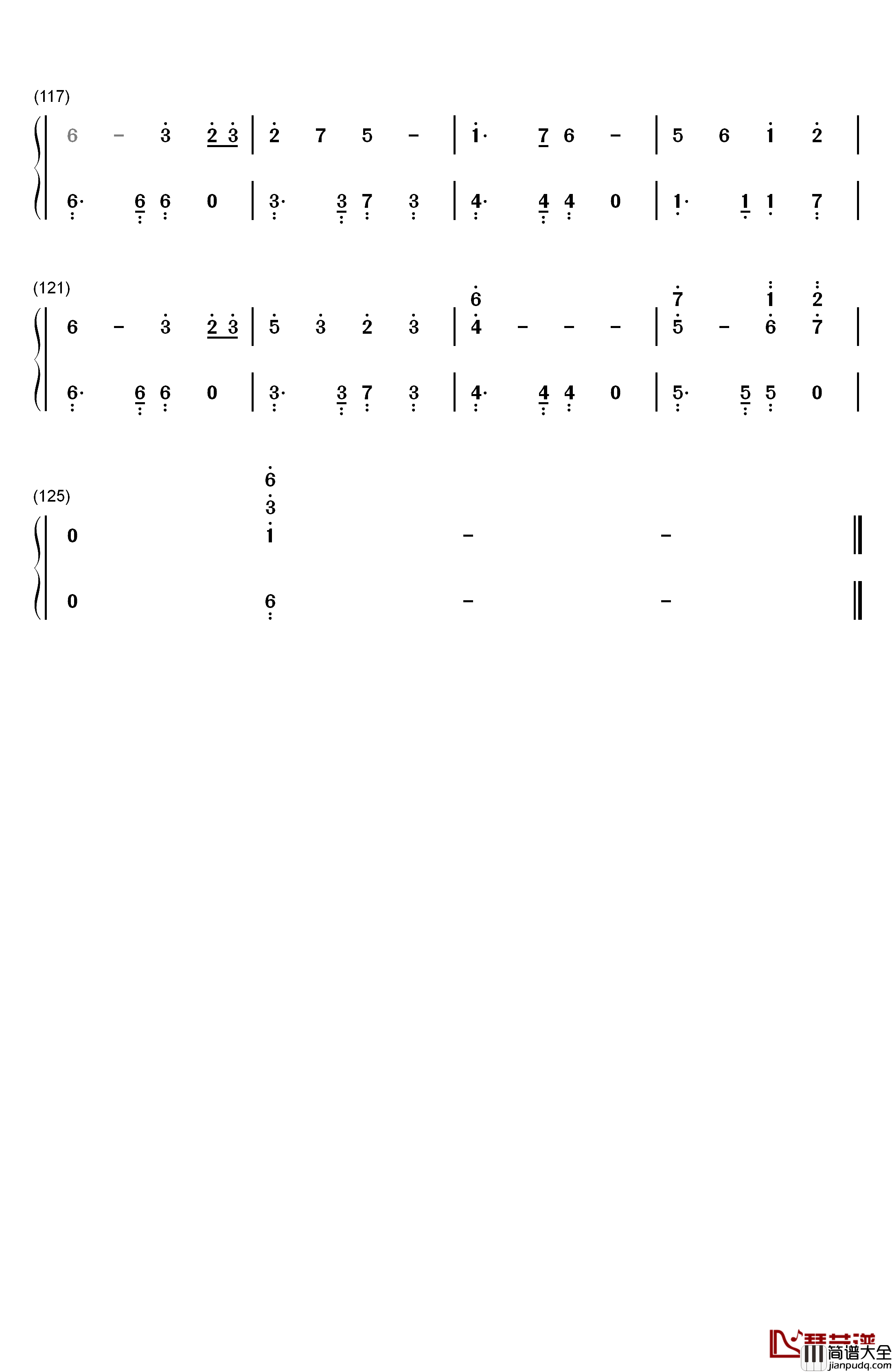 ひなげし钢琴简谱_数字双手_中岛美智代