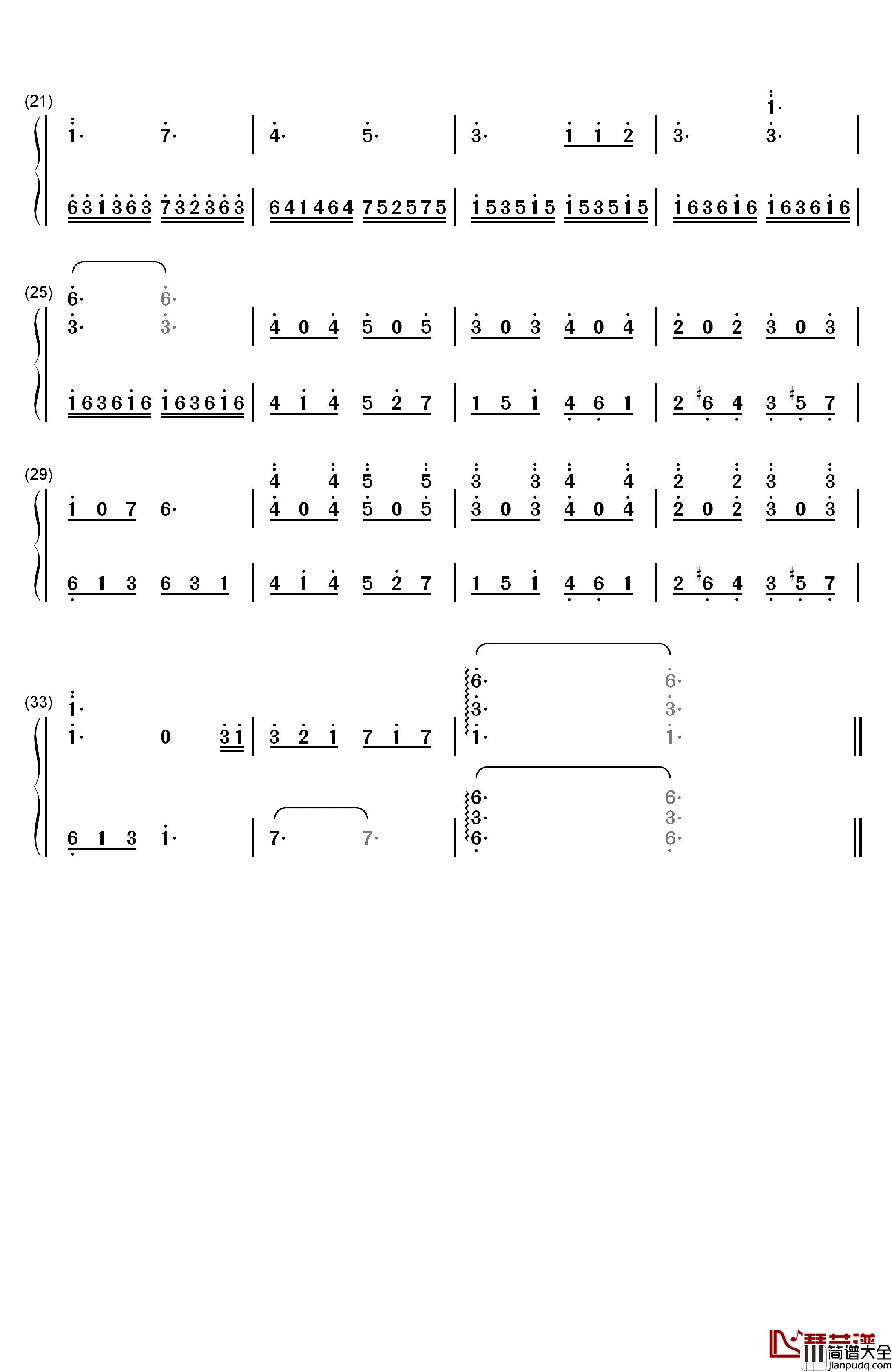 Spring钢琴简谱_数字双手_班得瑞