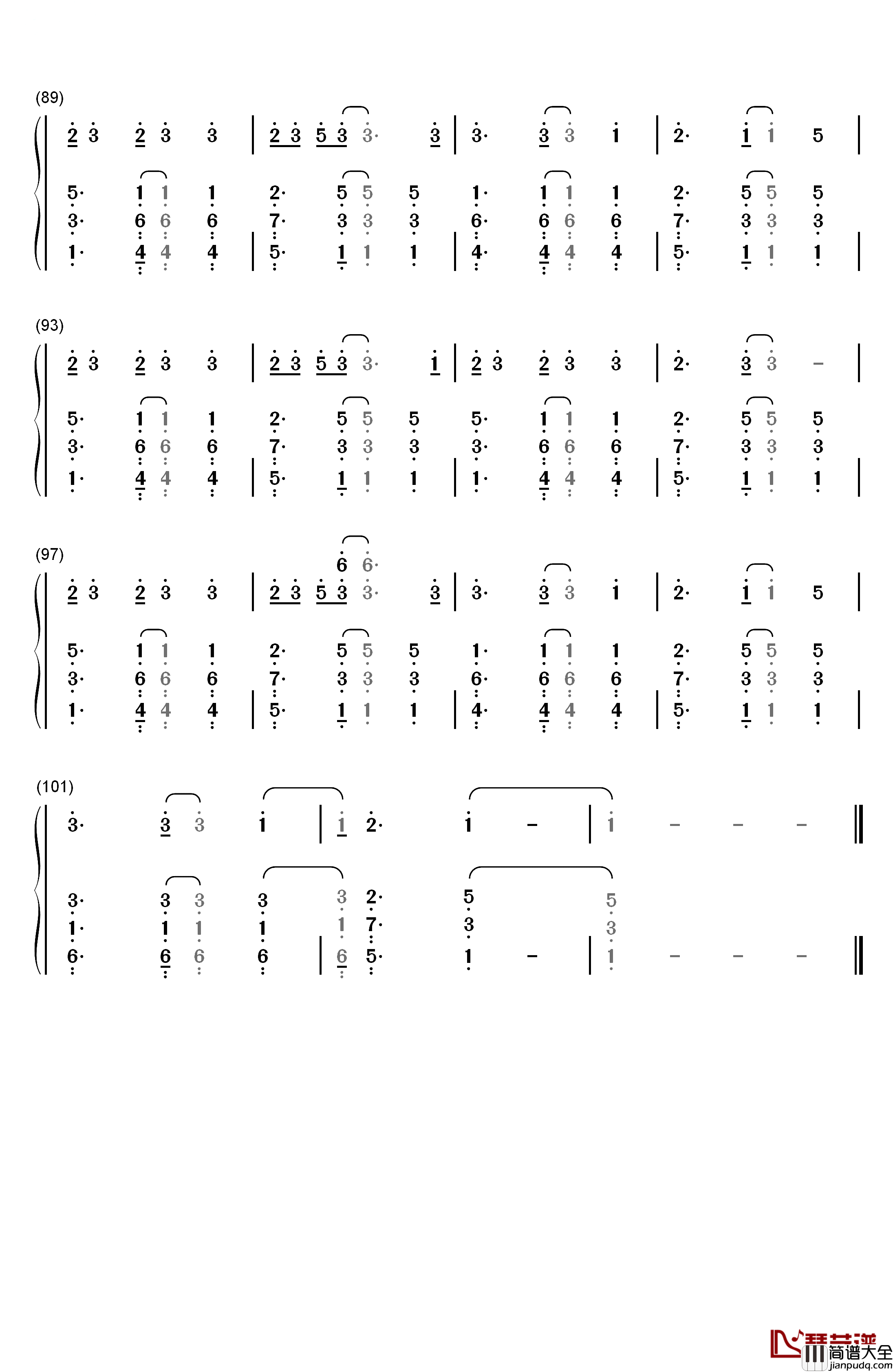 One_Thing钢琴简谱_数字双手_One_Direction