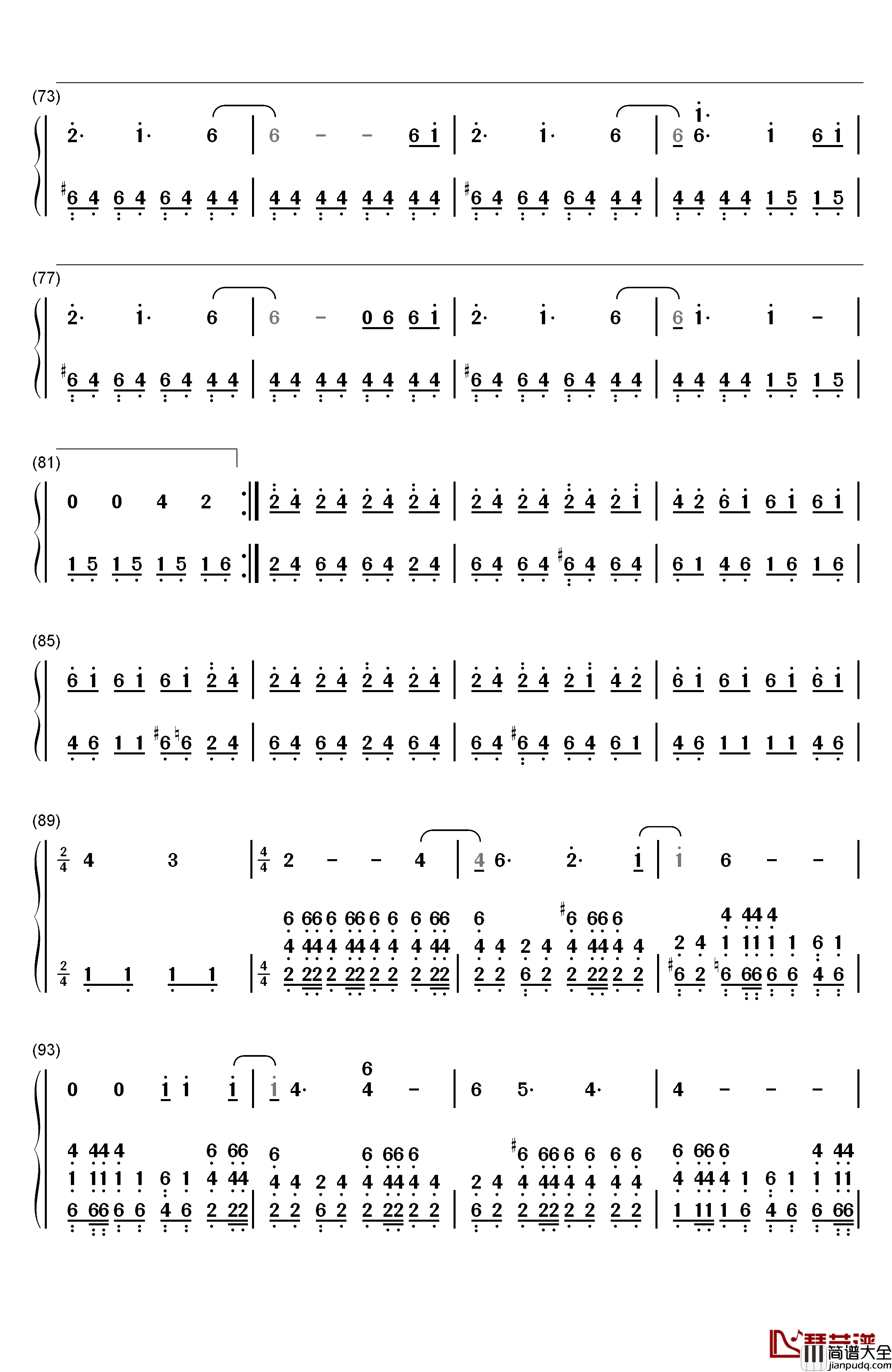 Welcome_Home钢琴简谱_数字双手_Radical_Face