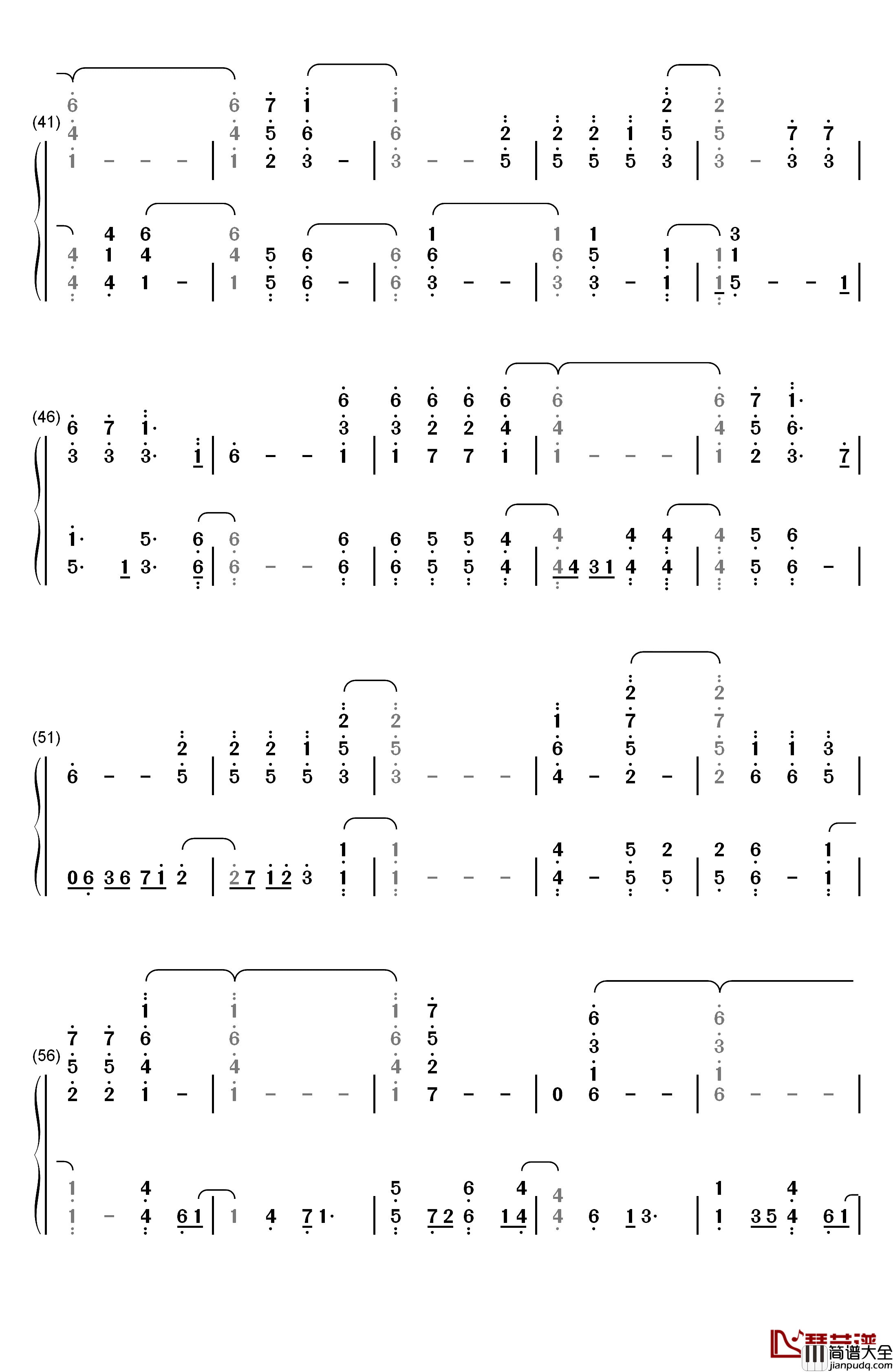 I_Need_Somebody钢琴简谱_数字双手_Day6