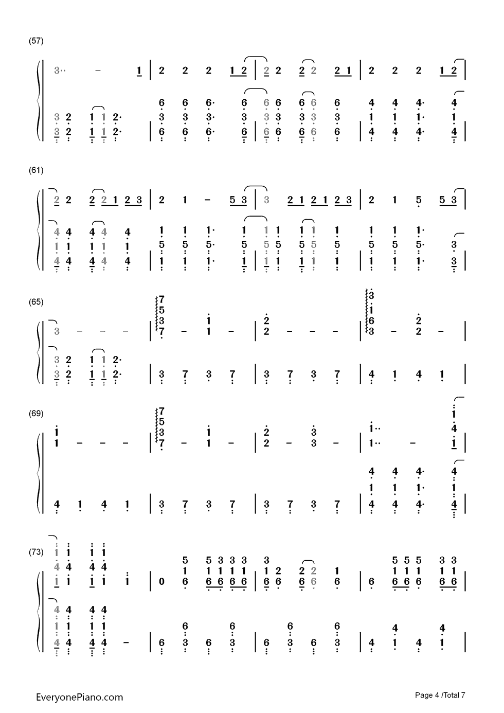 LA_Devotee钢琴简谱_数字双手_Panic_at_the_Disco