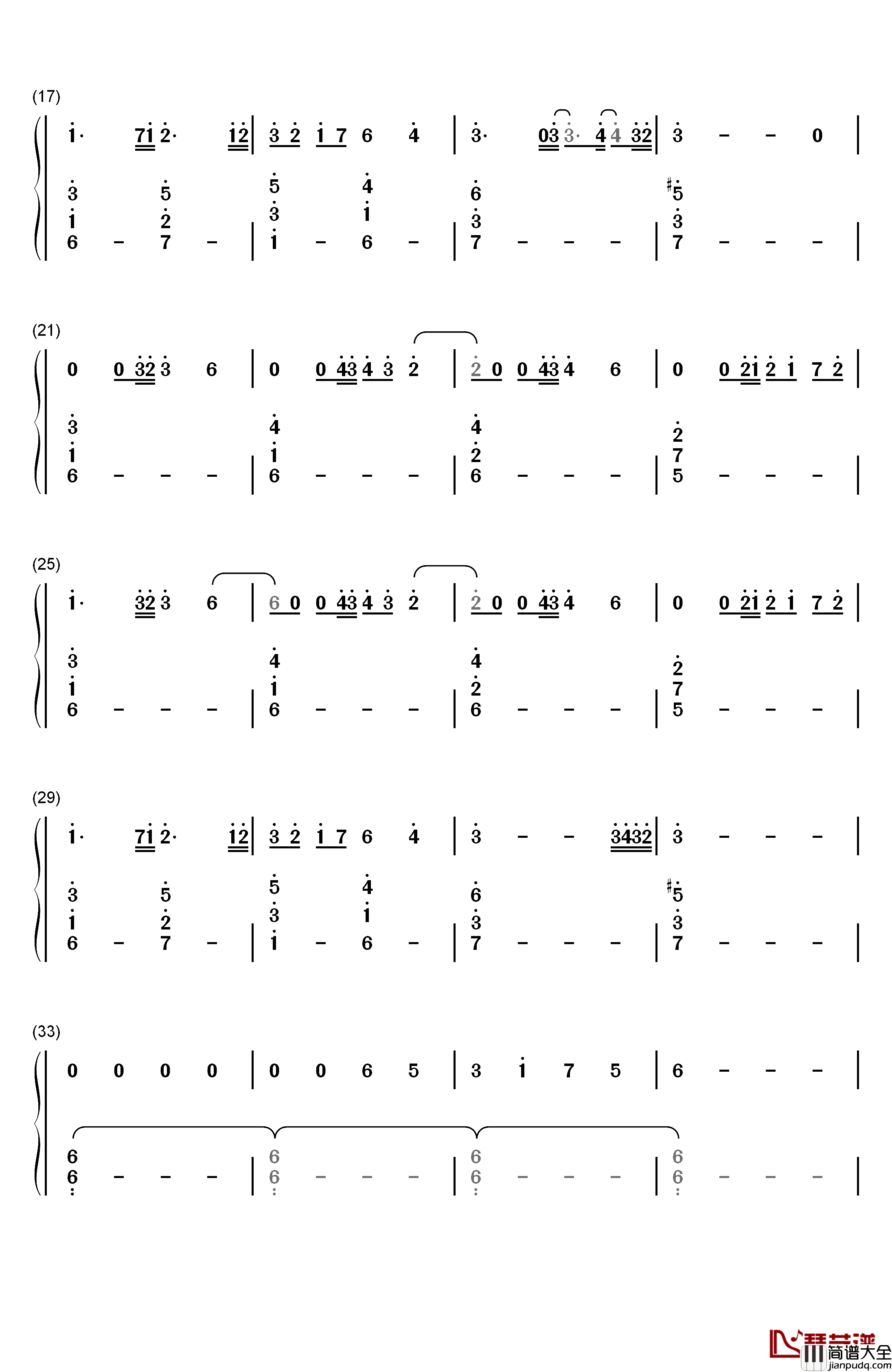 The_Final_Countdown钢琴简谱_数字双手_Europe