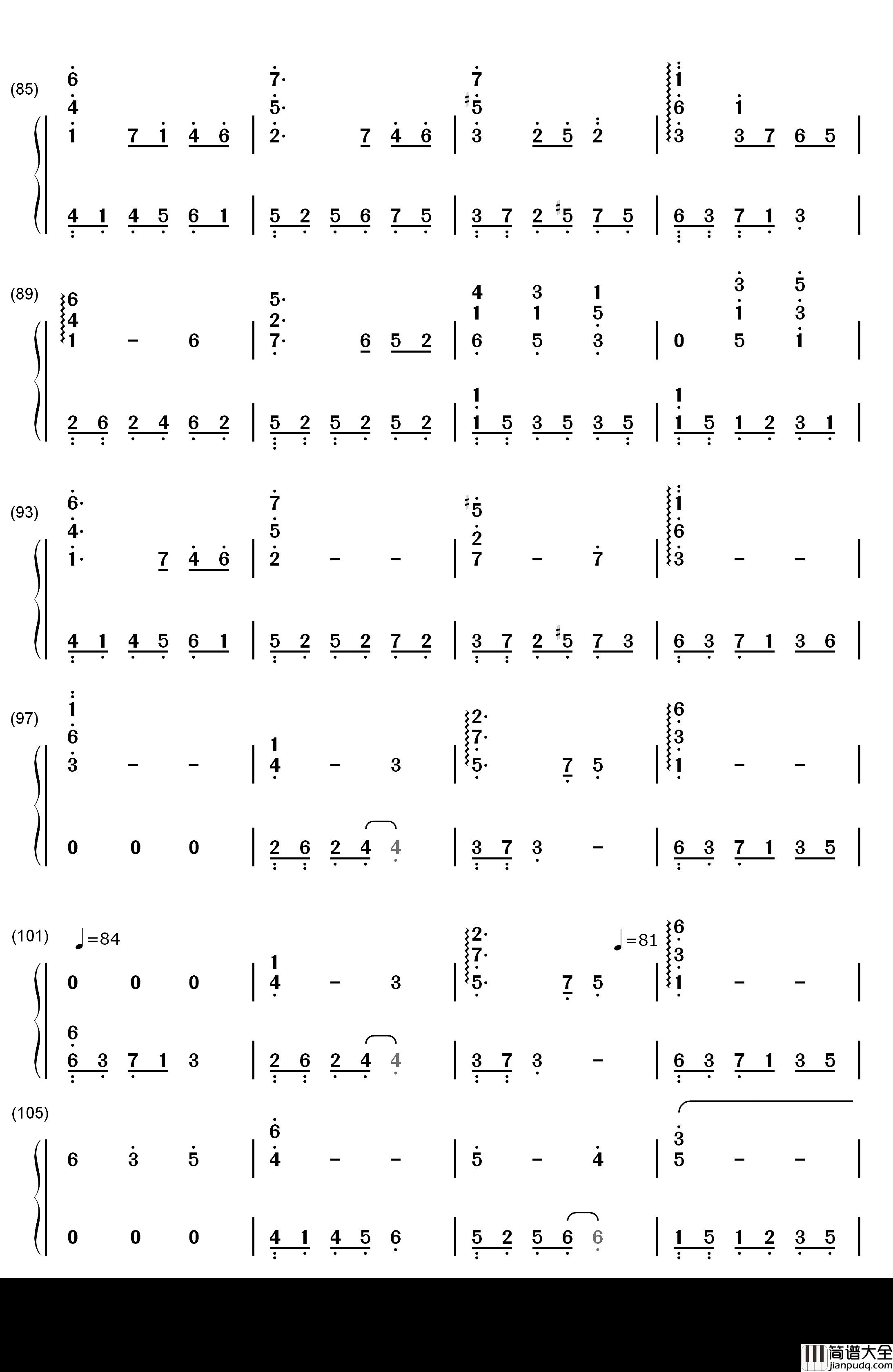 More_than_Love钢琴简谱_数字双手_韩成民