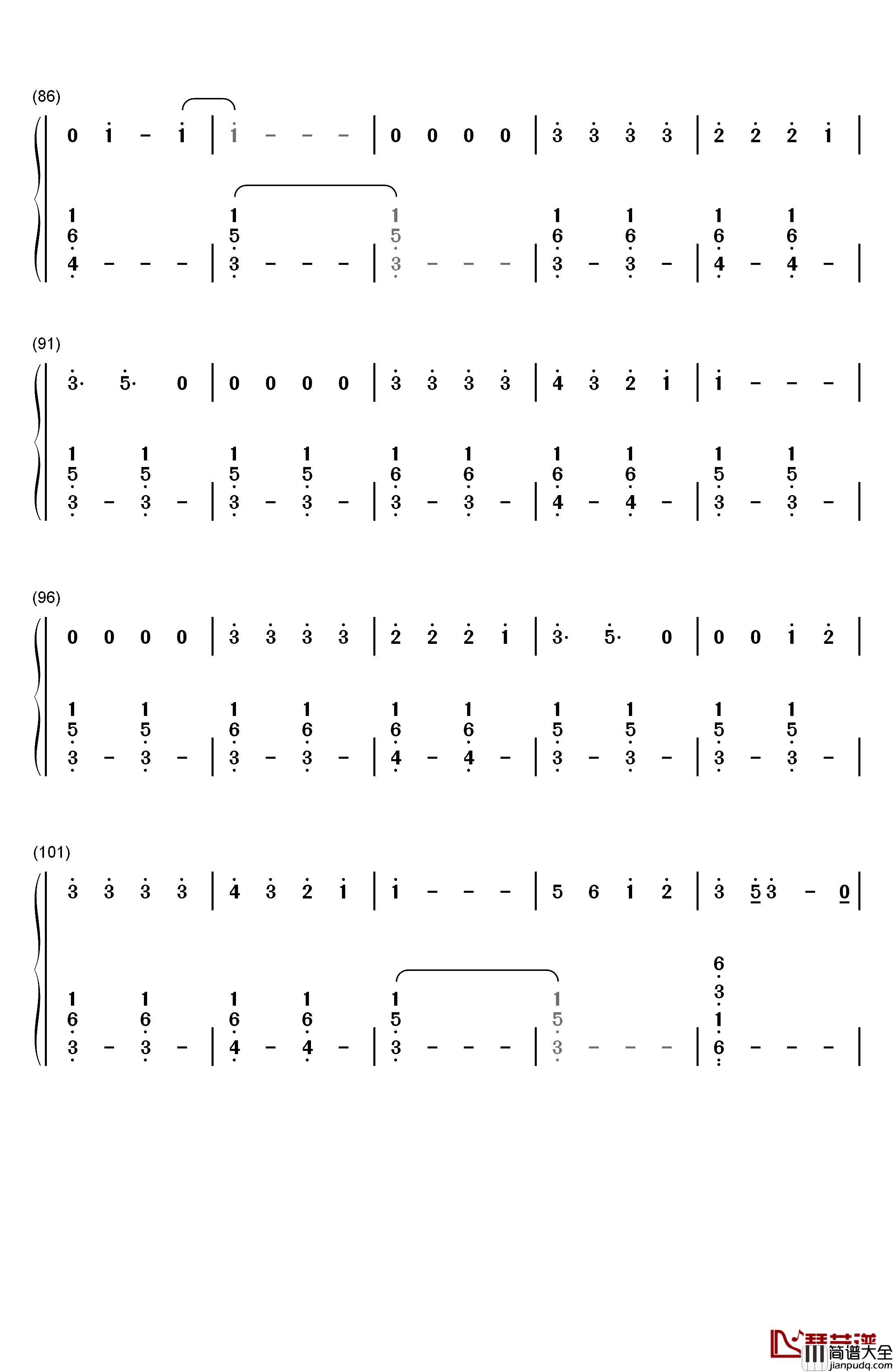 Happier钢琴简谱_数字双手_Ed_Sheeran