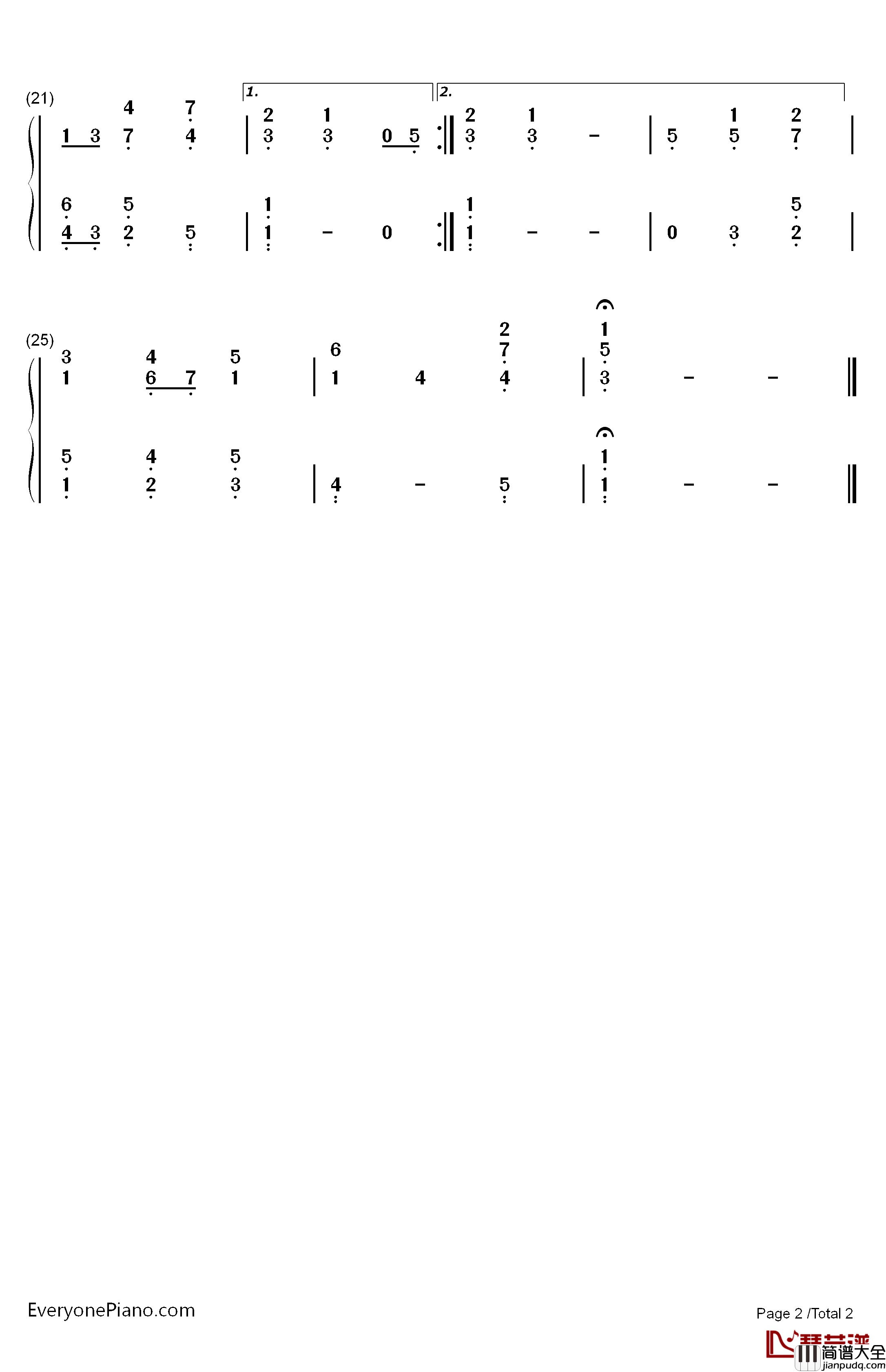 哦圣诞树钢琴简谱_数字双手_未知