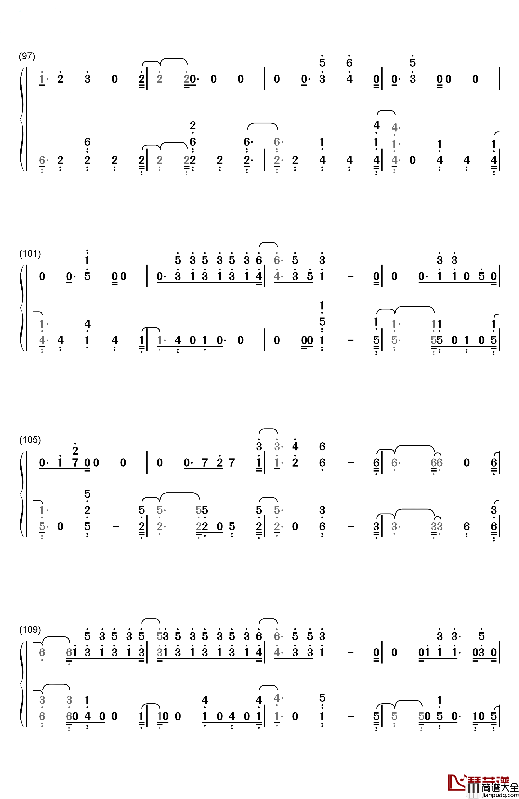 Space_Between钢琴简谱_数字双手_Mal_Evie