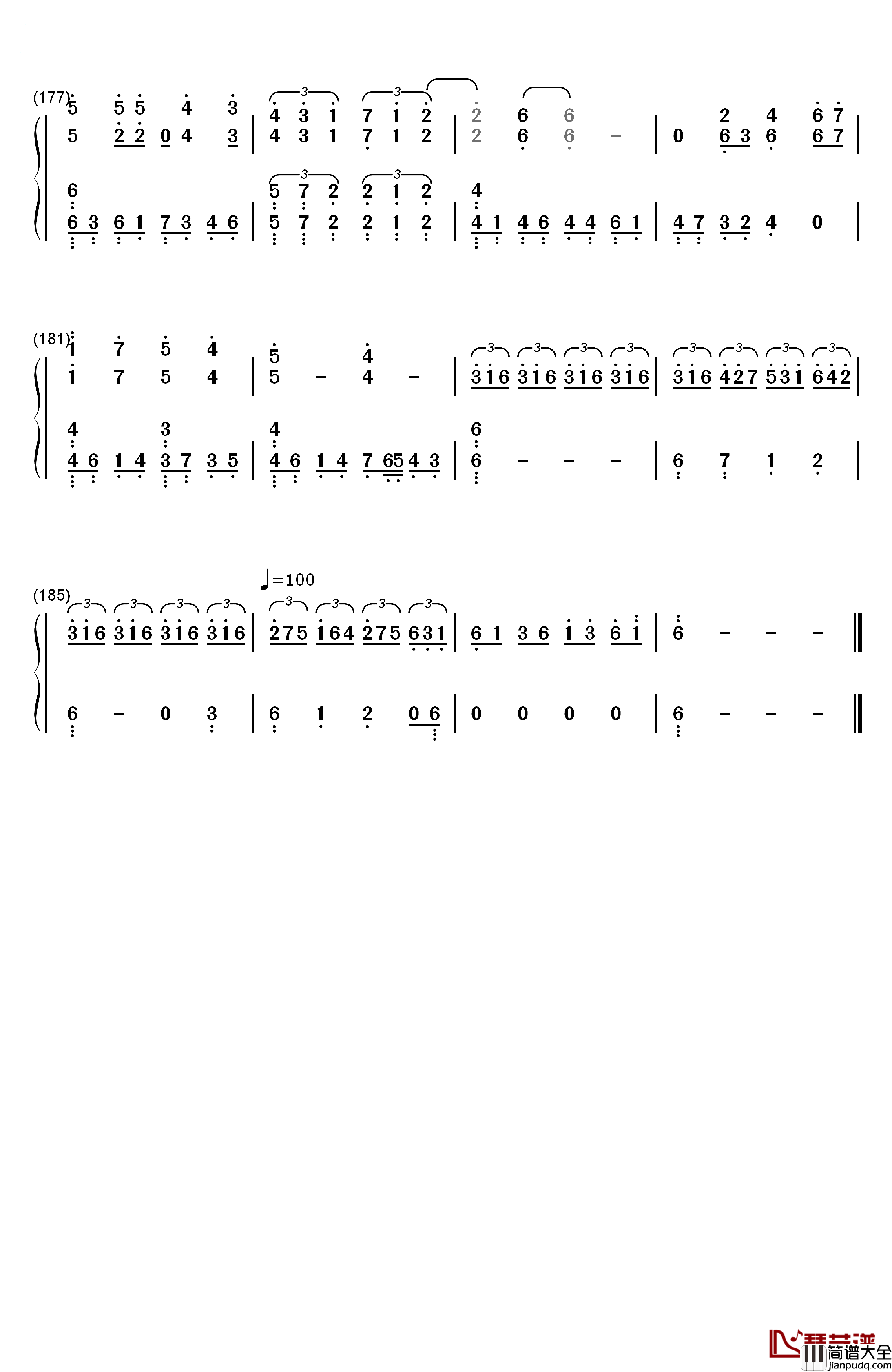 化蝶钢琴简谱_数字双手_何韵诗