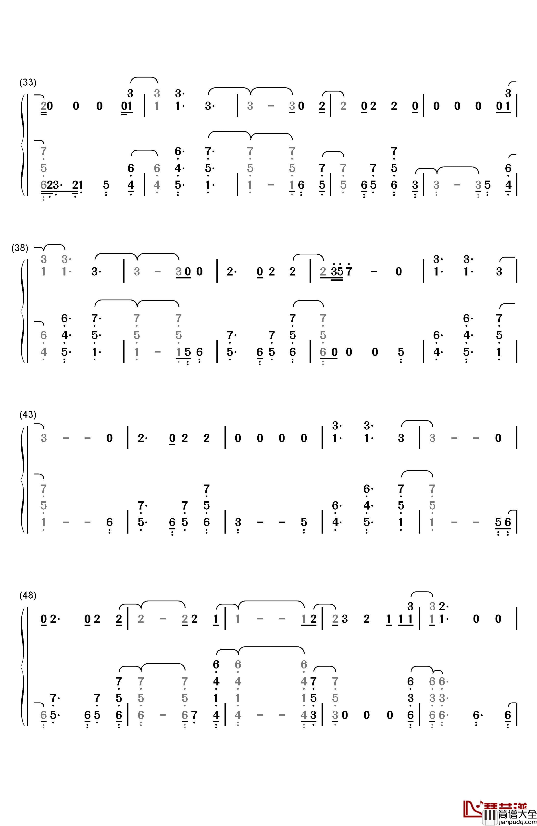 Prayers_Up钢琴简谱_数字双手_Calvin_Harris