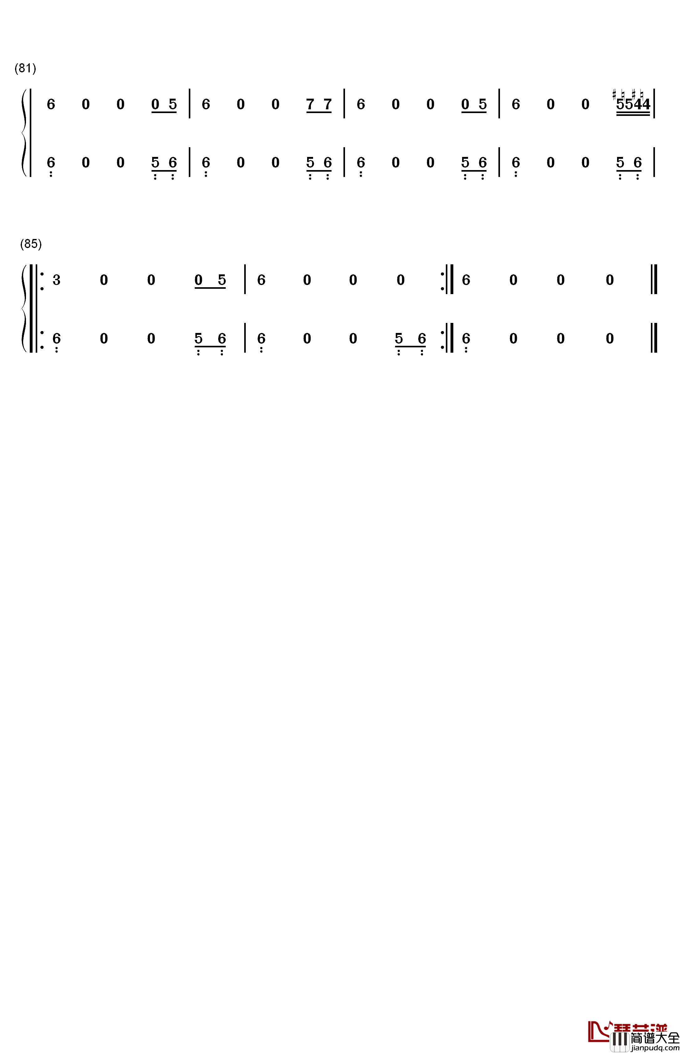 Heartburn钢琴简谱_数字双手_Alicia_Keys