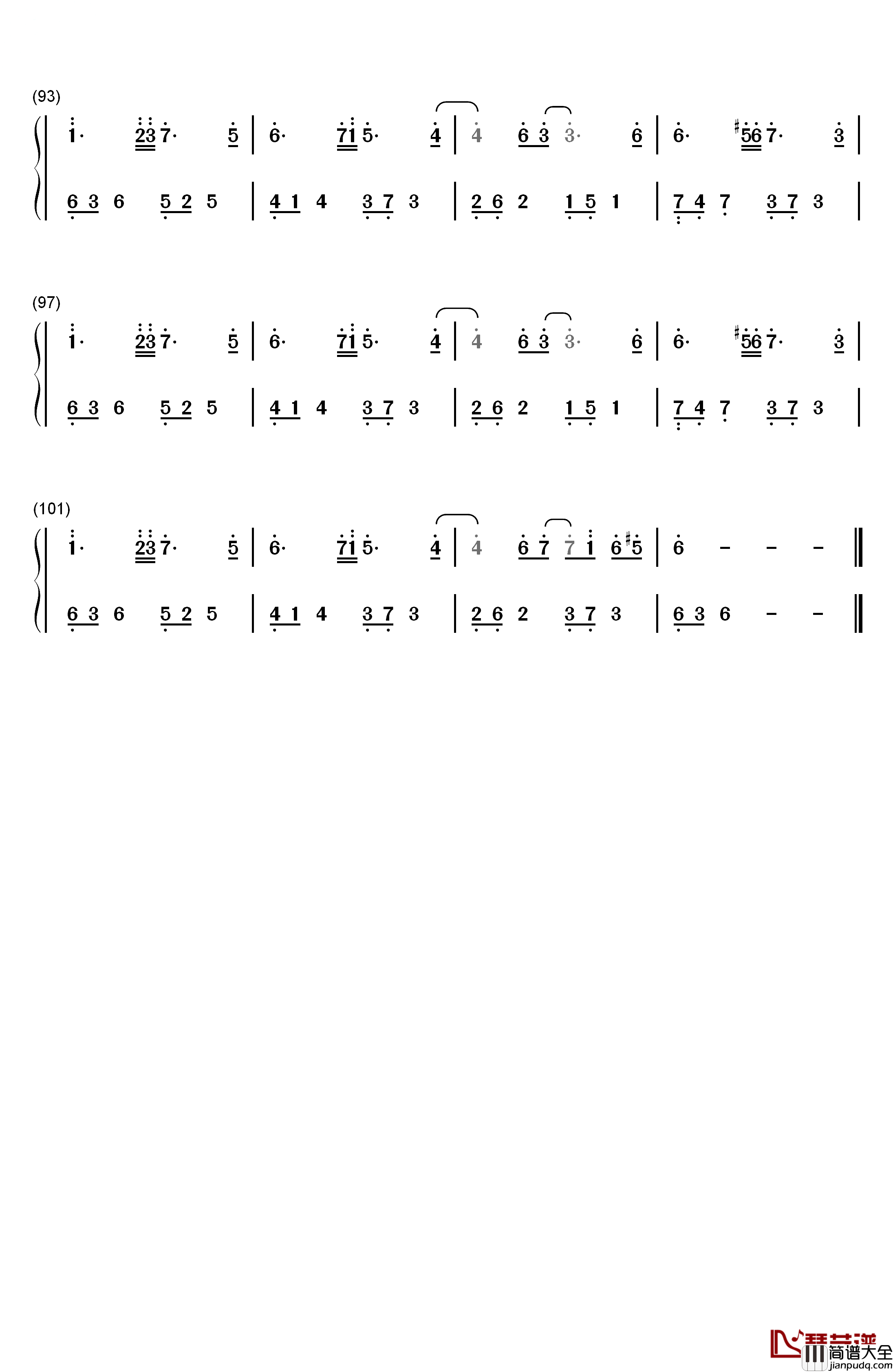 Tassel钢琴简谱_数字双手_Cymophane