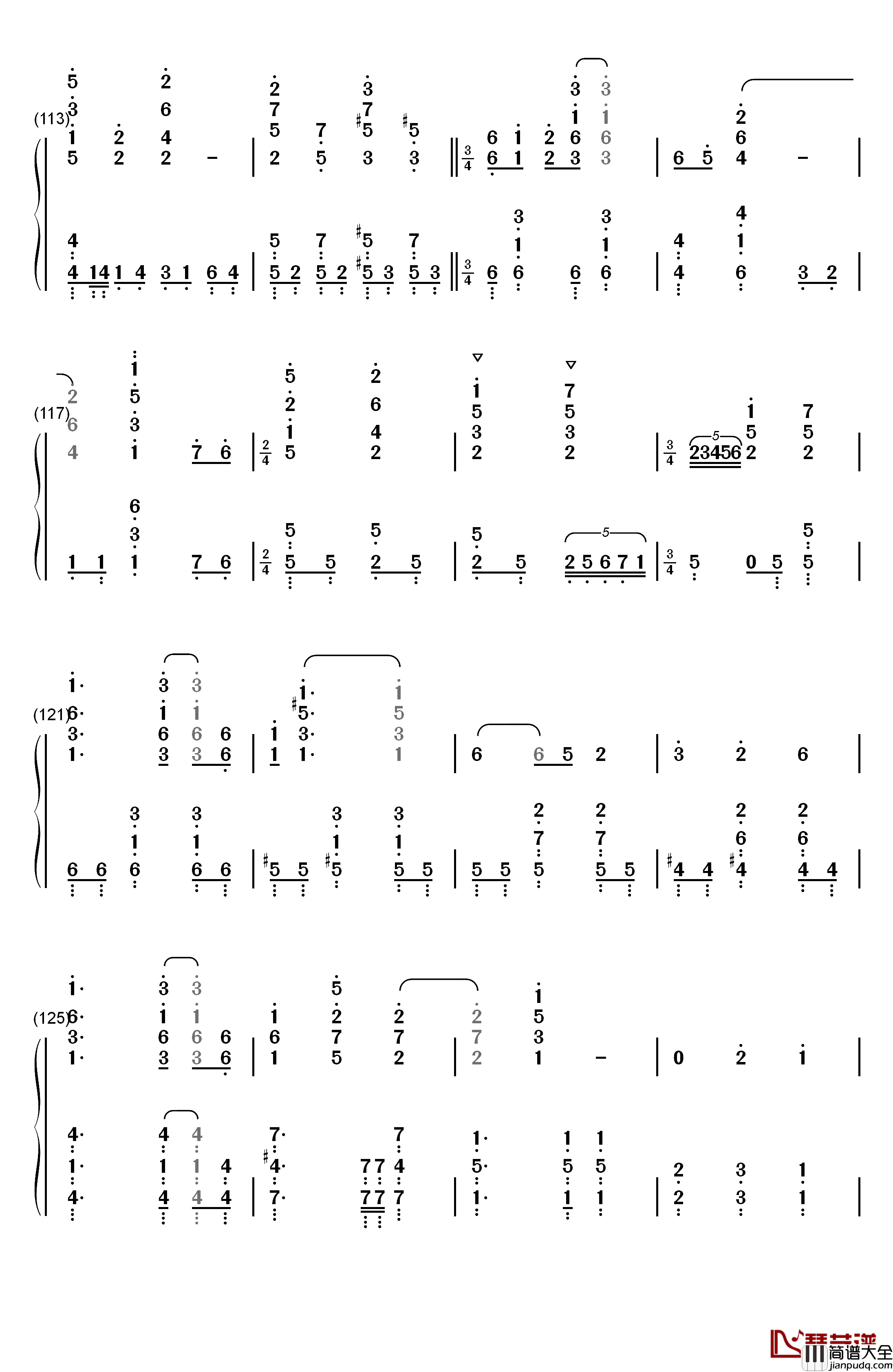 Lamp钢琴简谱_数字双手_Cö_shu_Nie