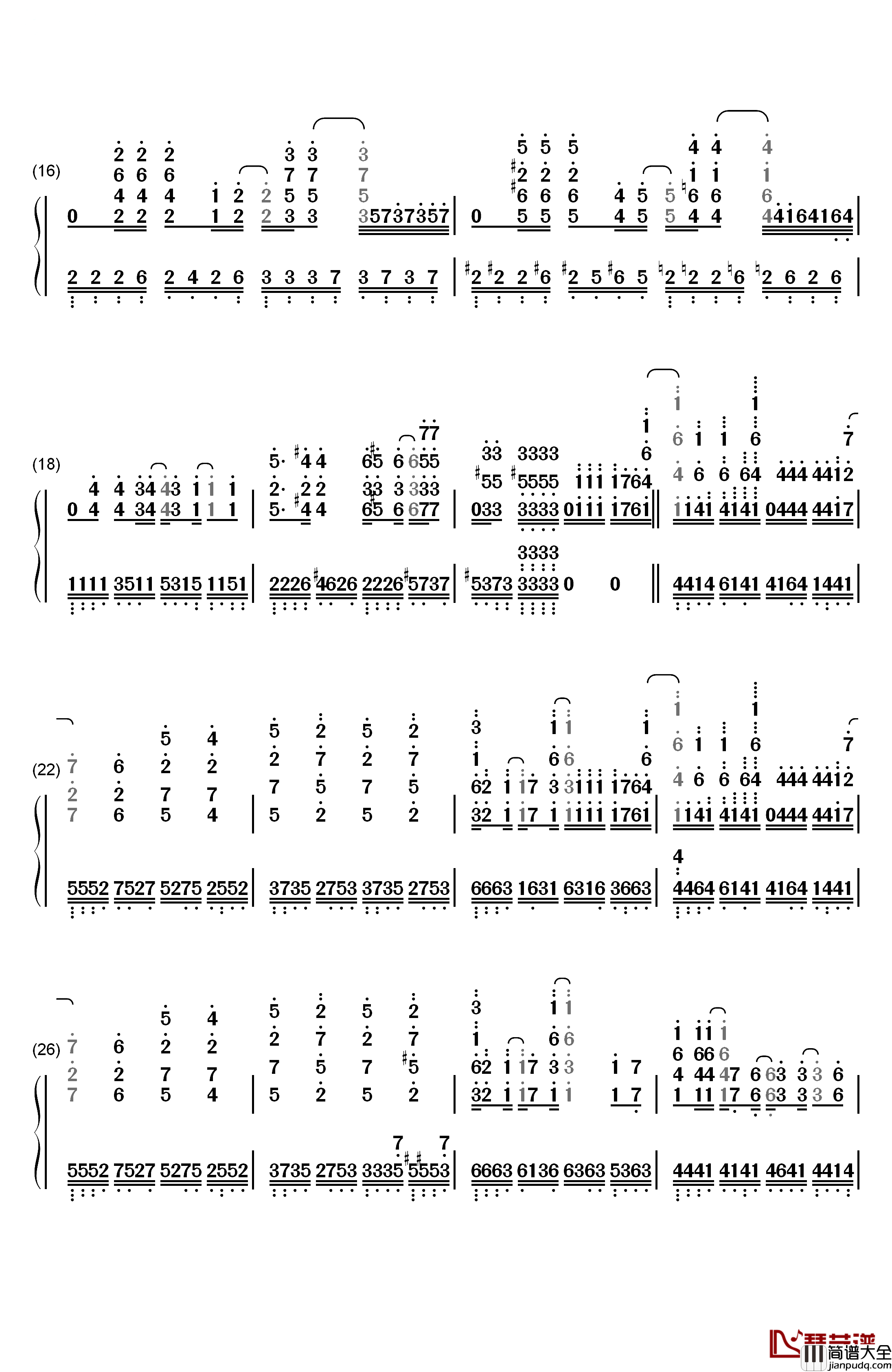 Ignite钢琴简谱_数字双手_蓝井艾露