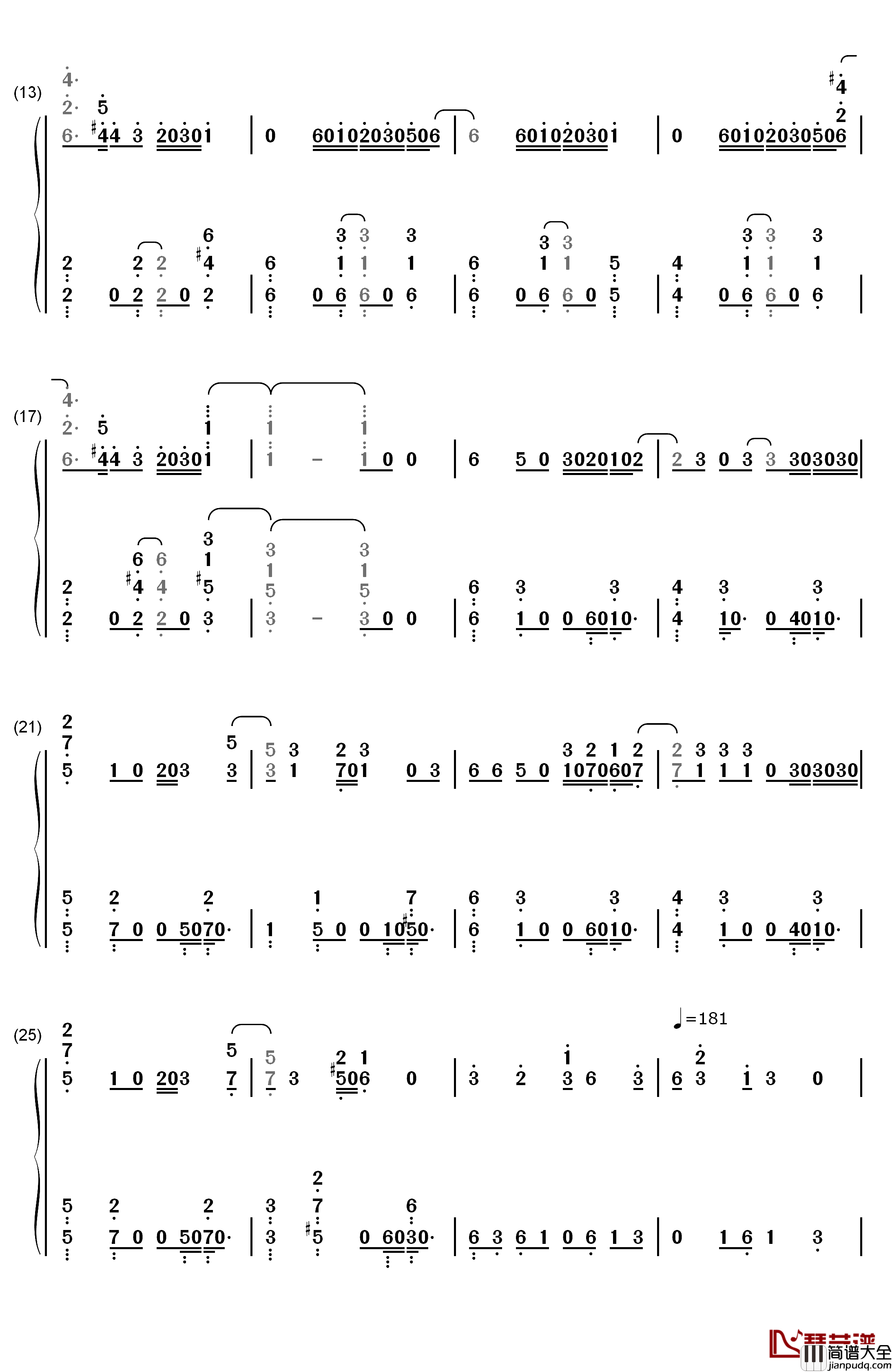 午夜の待ち合わせ钢琴简谱_数字双手_Hello_Sleepwalkers