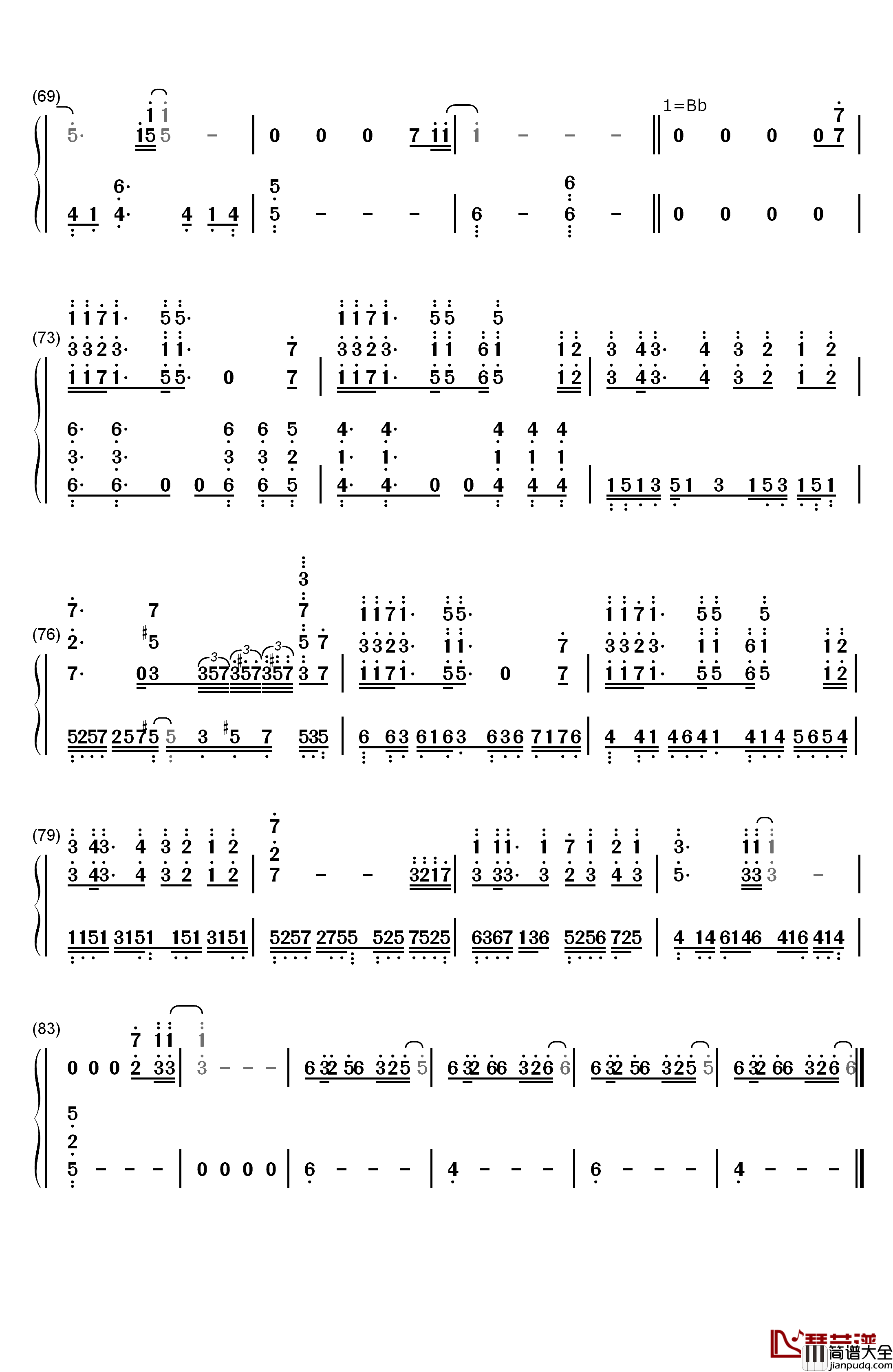 Weight_of_the_World钢琴简谱_数字双手_MONACA