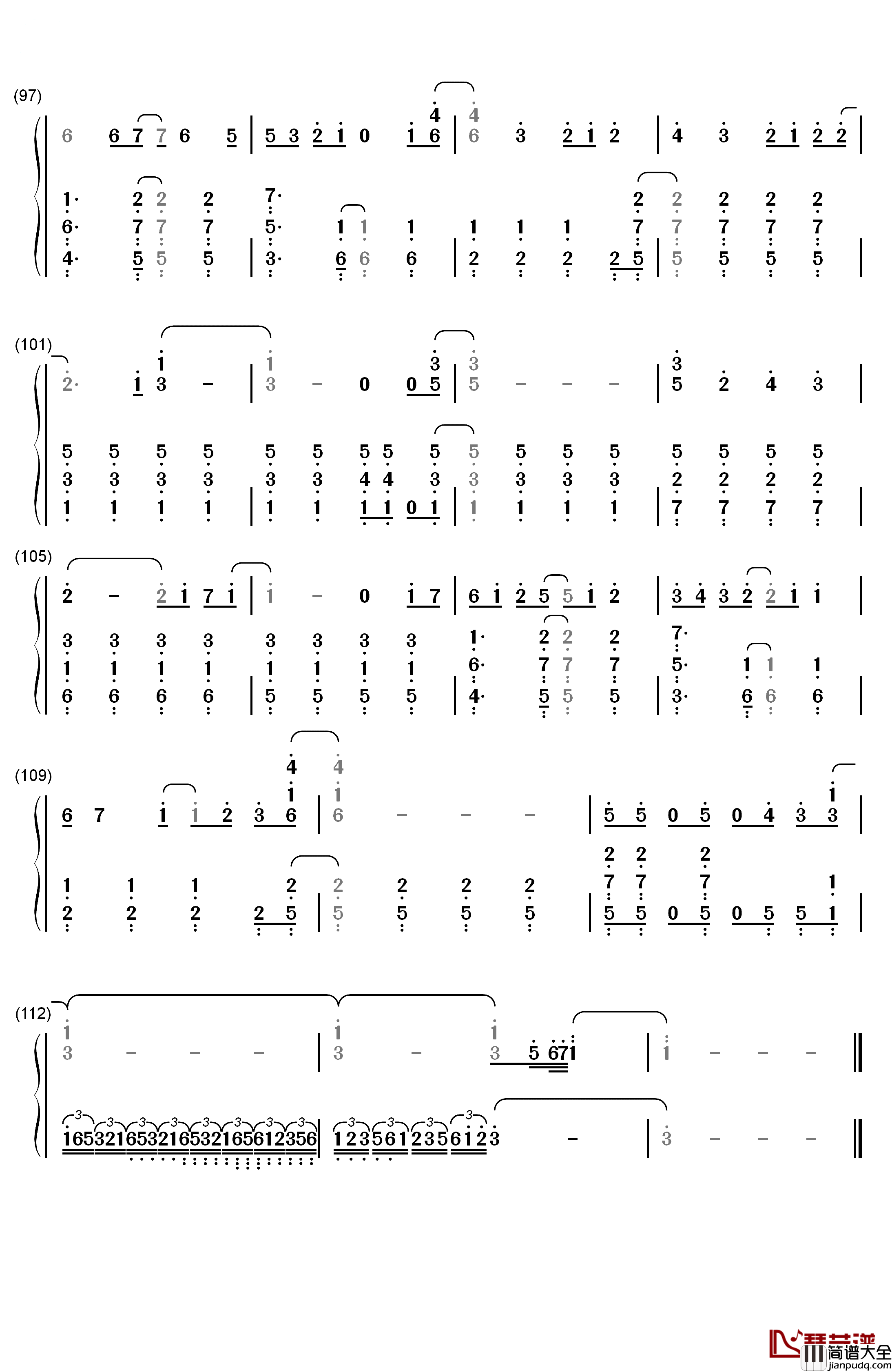 机会的顺序钢琴简谱_数字双手_AKB48