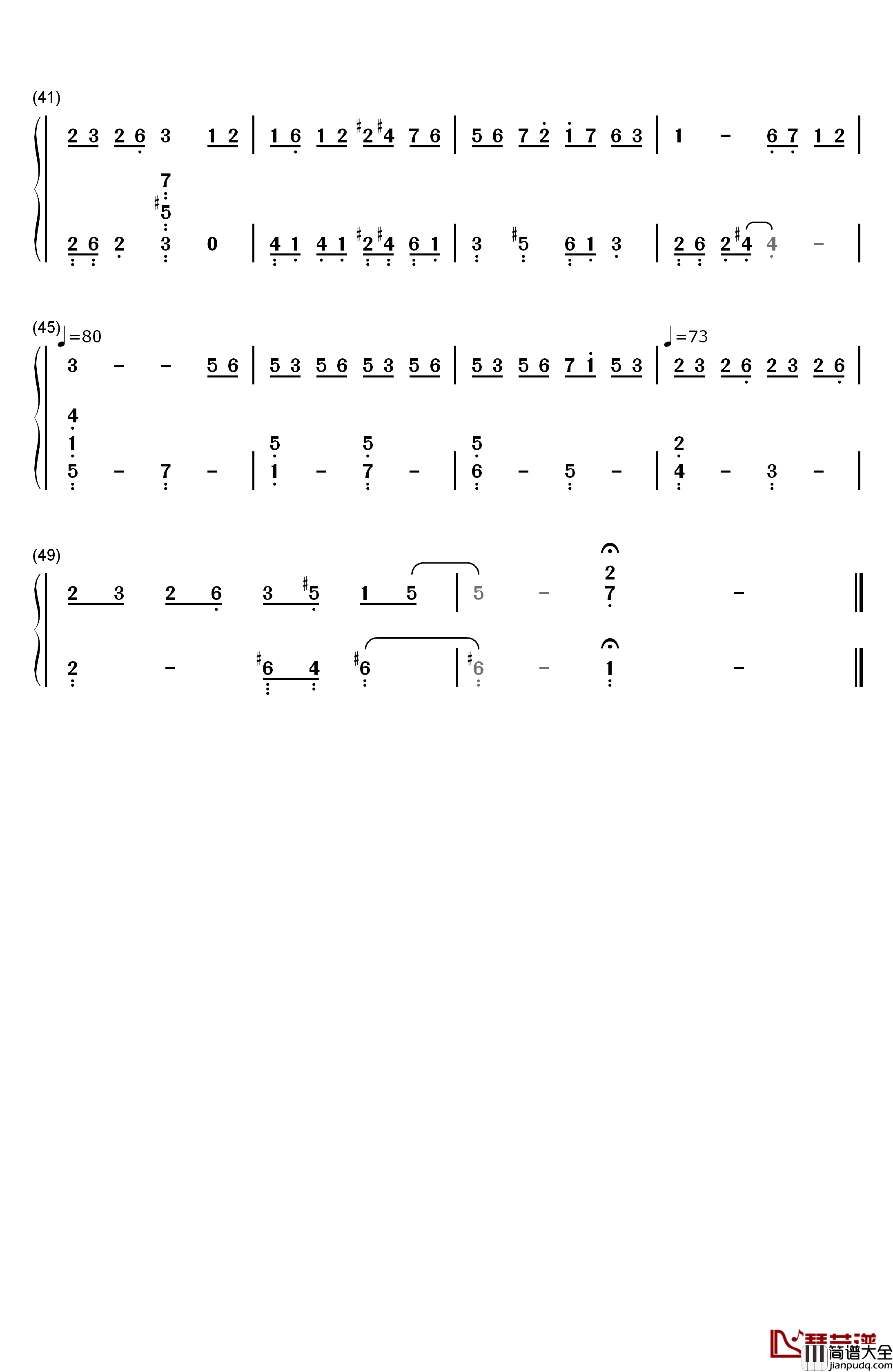 ソ.ラ.ソ.ミ_piano_ver钢琴简谱_数字双手_コーコーヤ