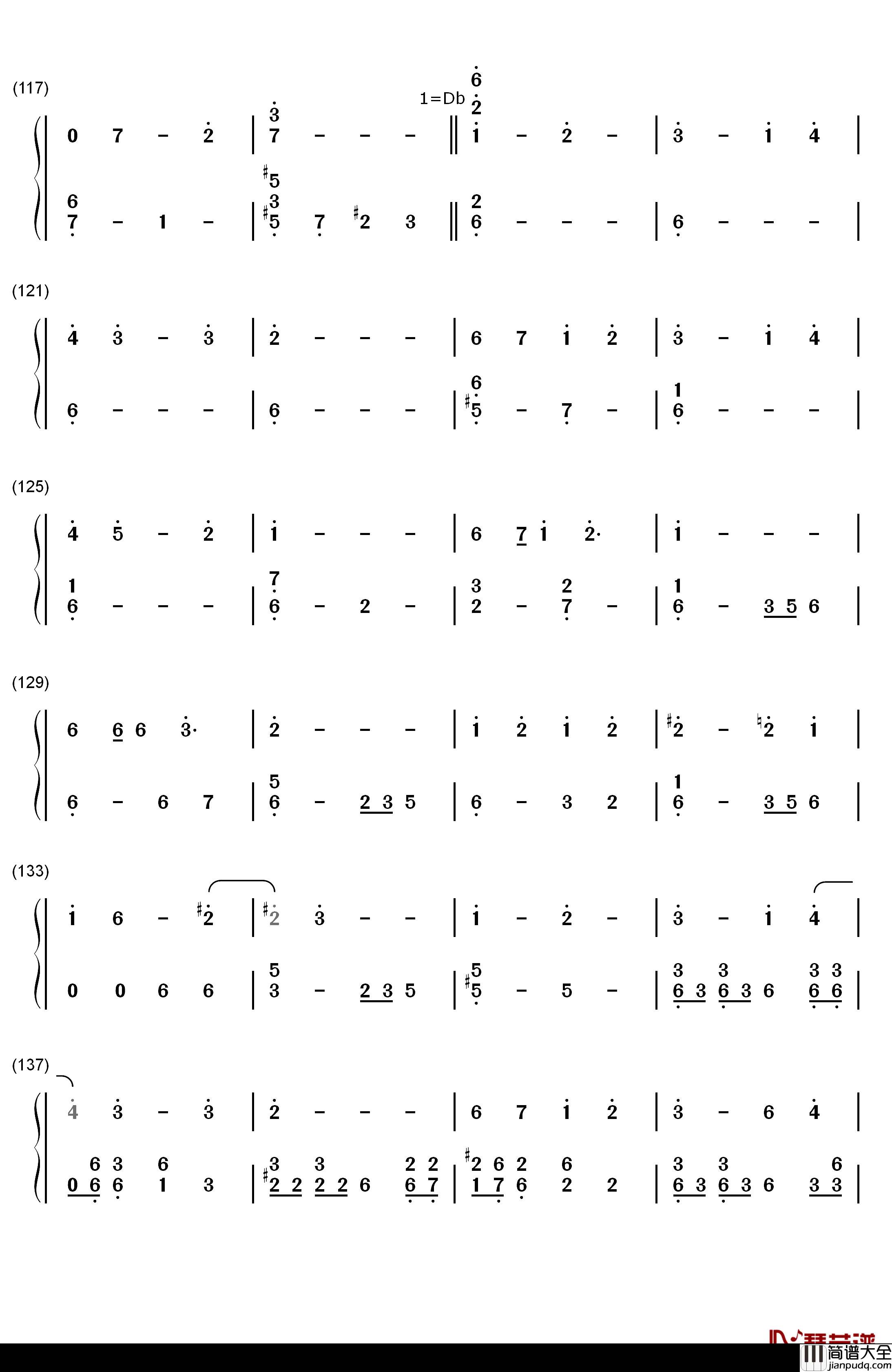 苍き月満ちて钢琴简谱_数字双手_AKIRA