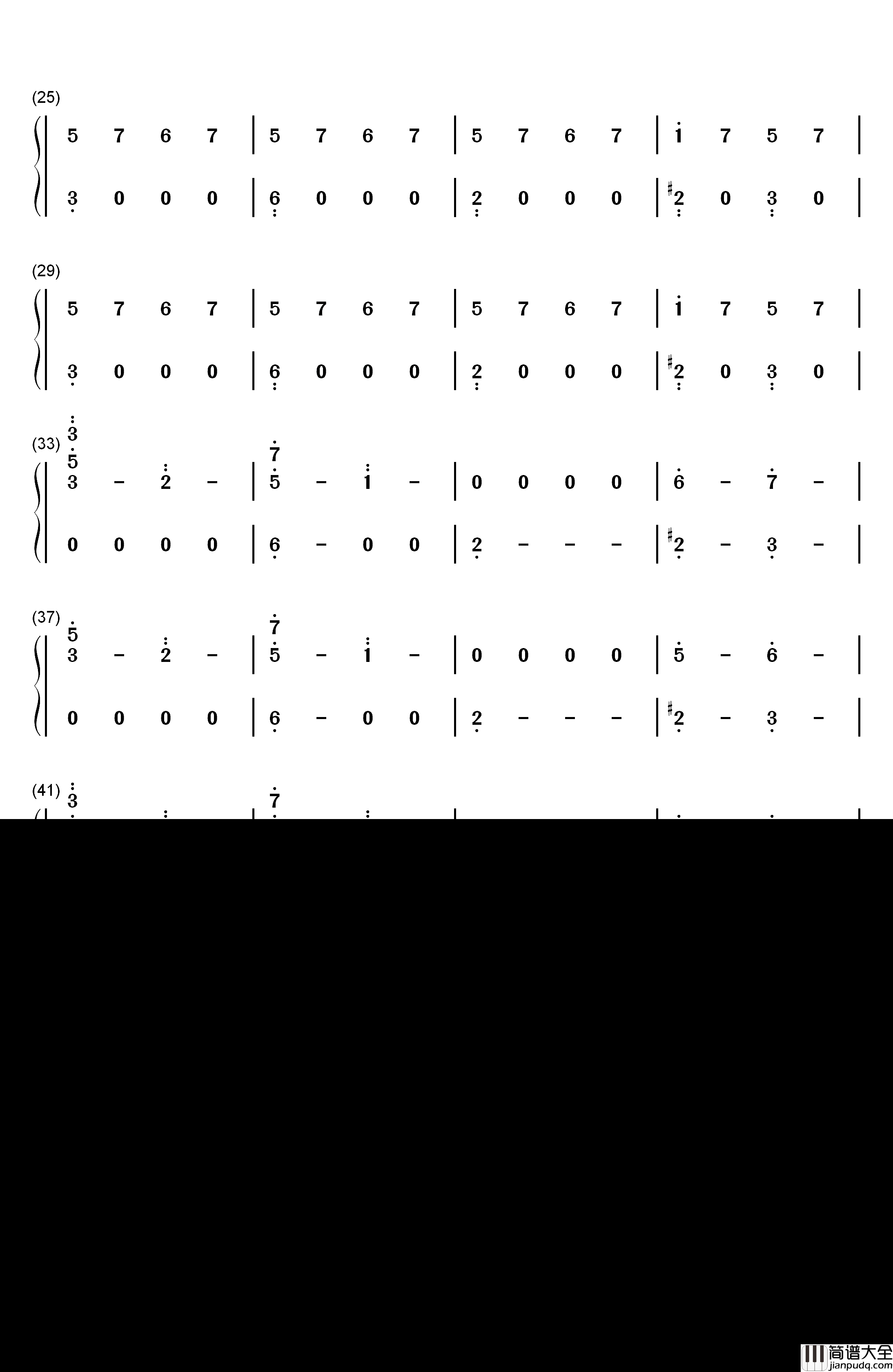 Bank_Account钢琴简谱_数字双手_21_Savage