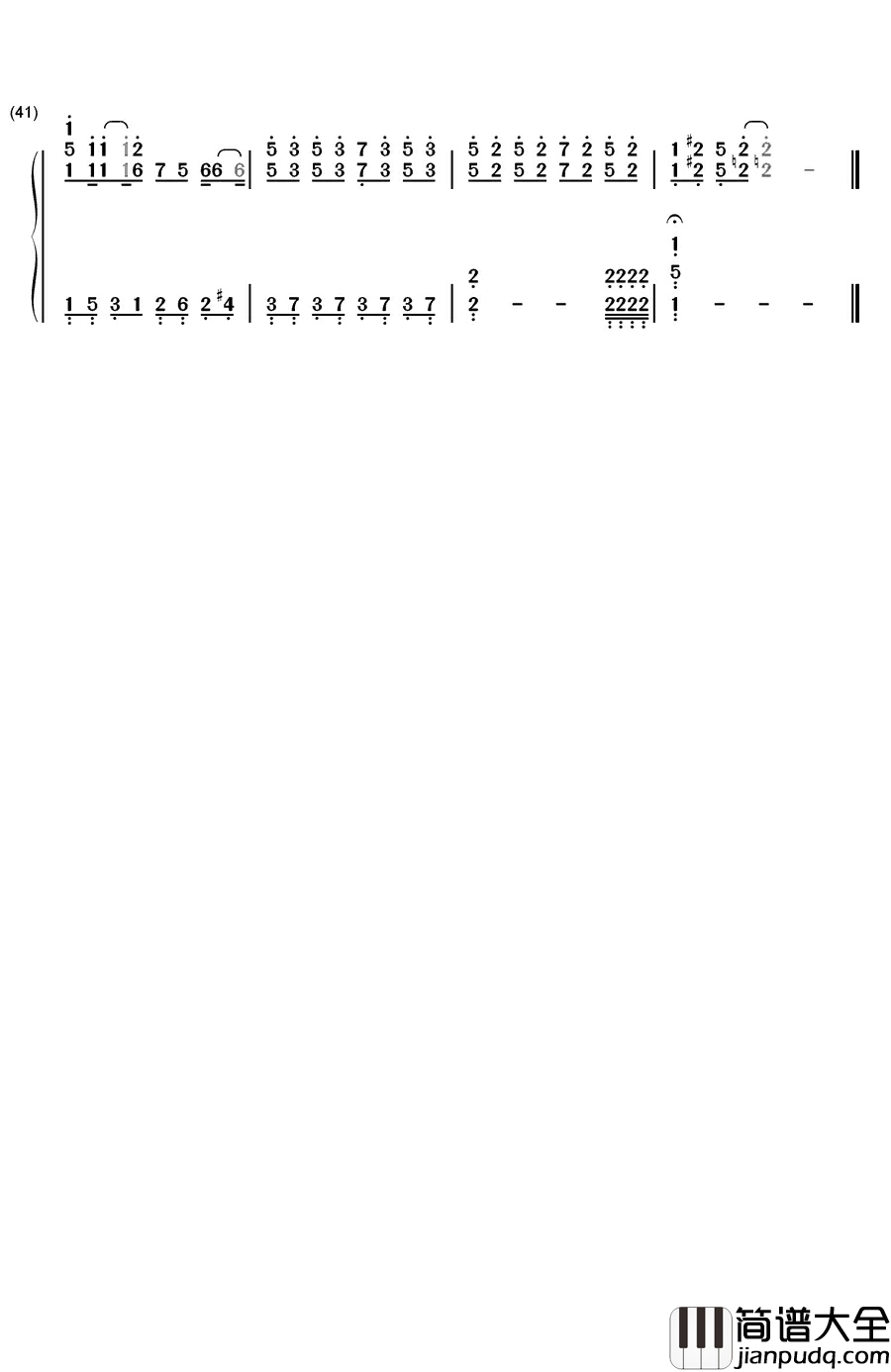 倒带钢琴简谱_数字双手_蔡依林