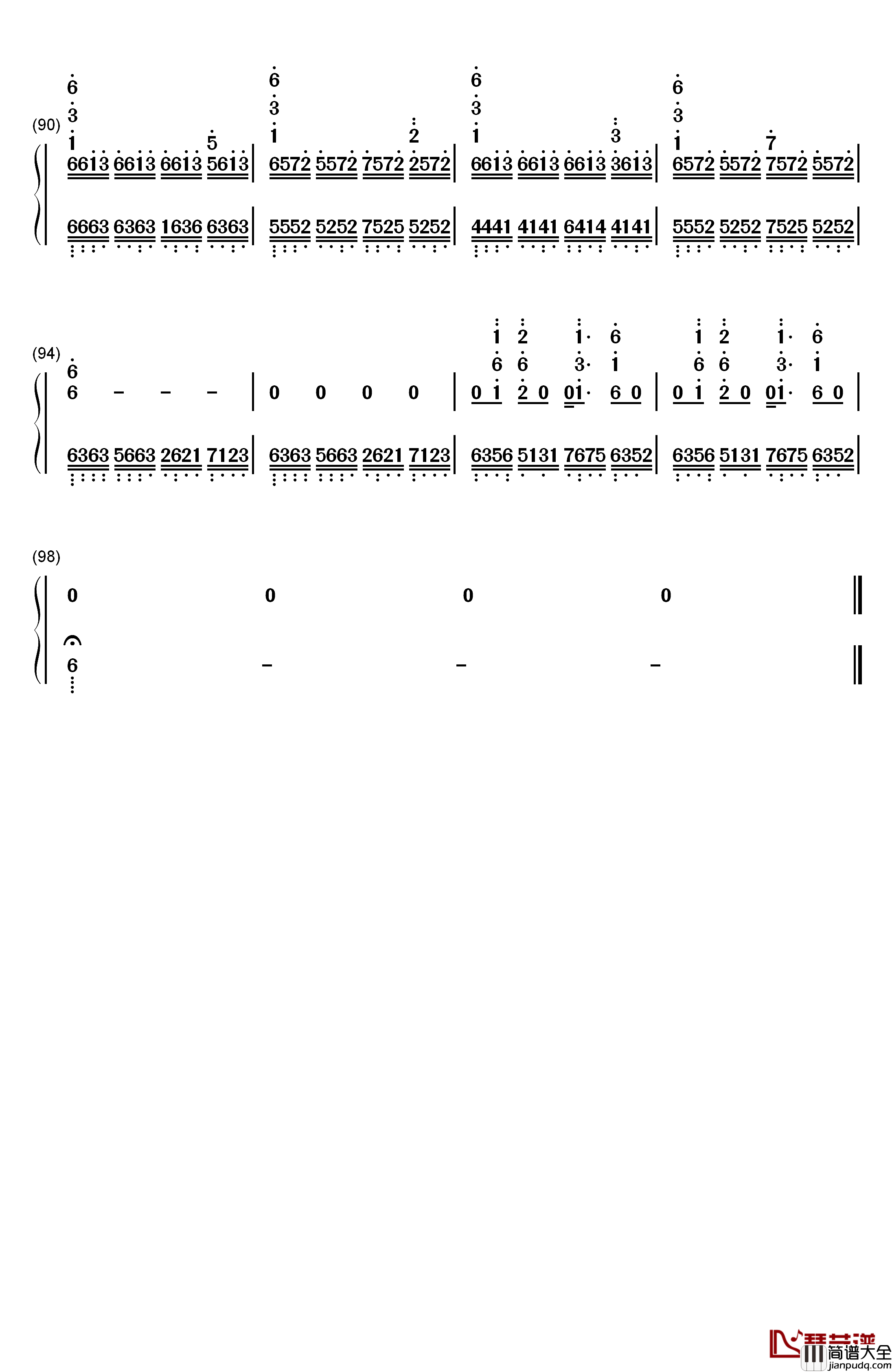 Bios钢琴简谱_数字双手_泽野弘之